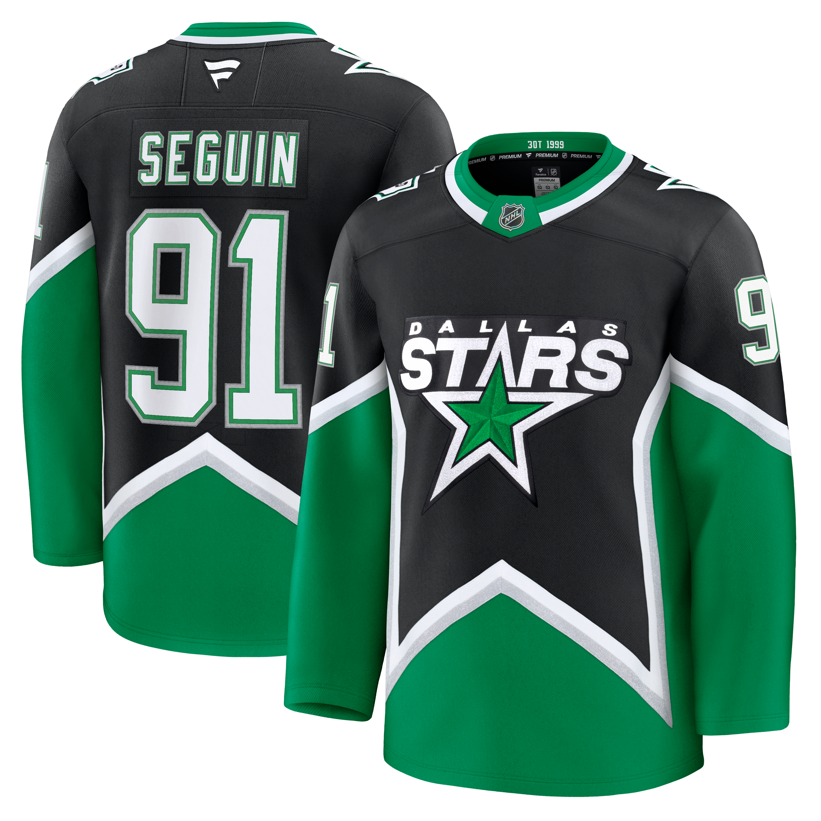 Tyler Seguin Dallas Stars Alternate Premium Jersey - Black - Image 2