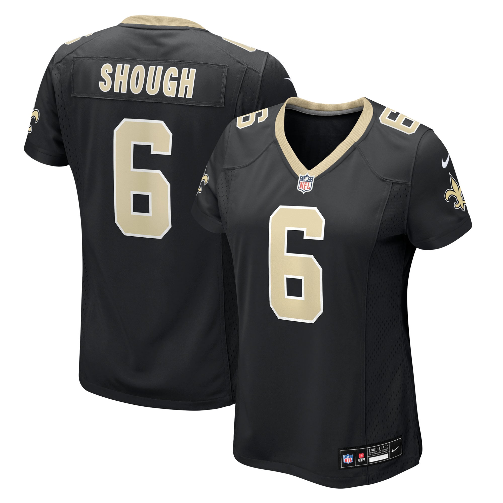 Tyler Shough New Orleans Saints Women's Game Jersey - Black - Image 2