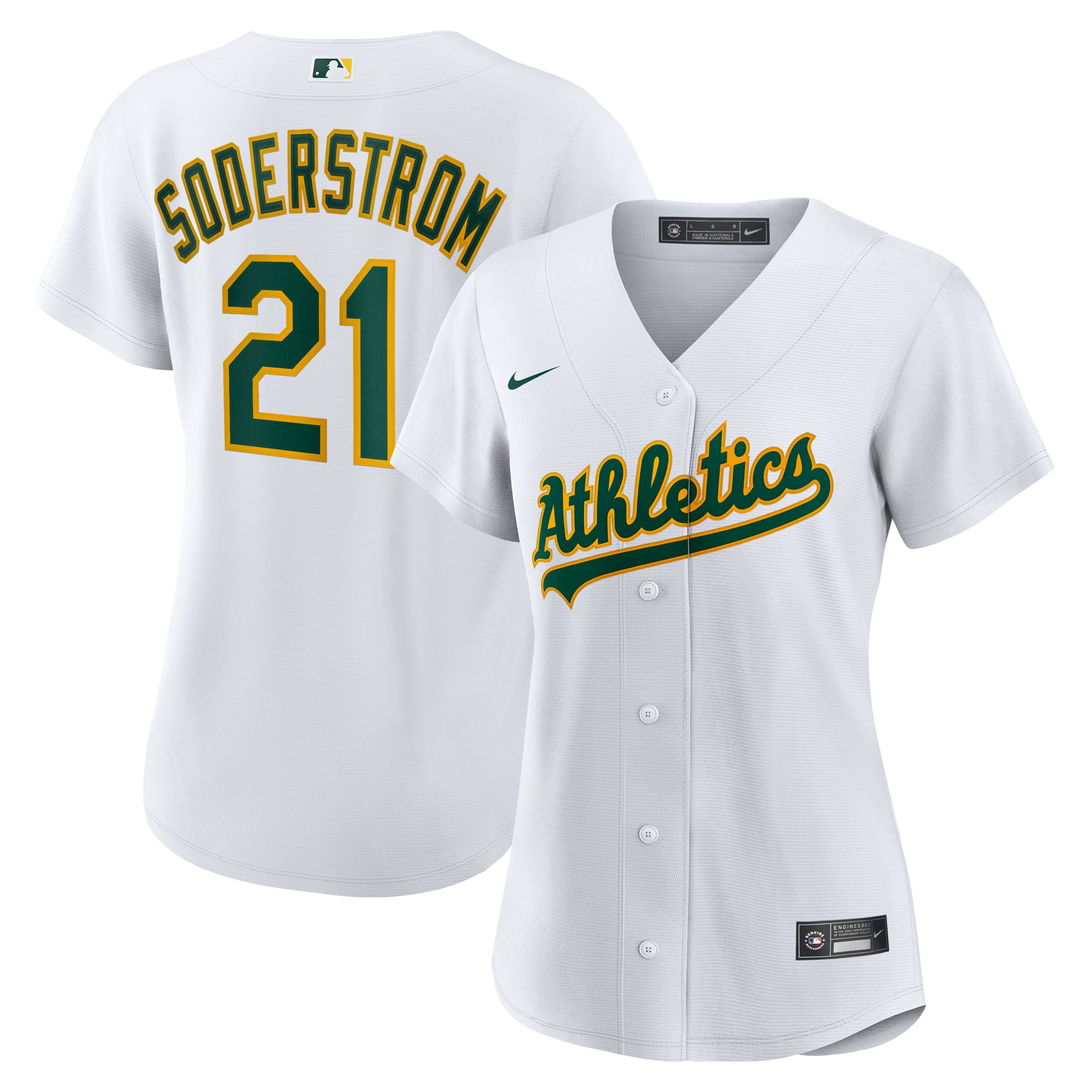 Tyler Soderstrom Athletics Women's Home Jersey - White - Image 2