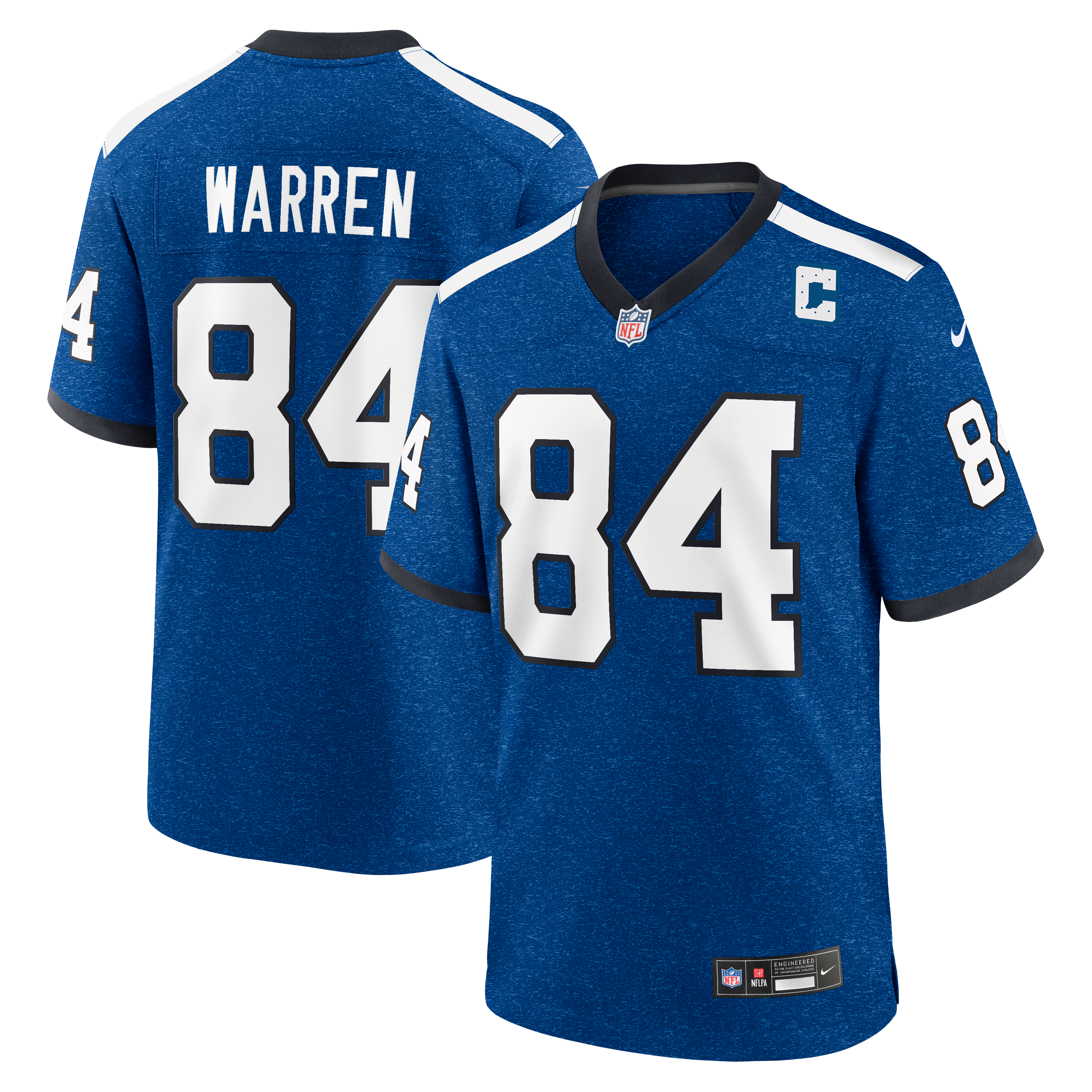 Tyler Warren Indianapolis Colts Alternate 2 Indiana Nights Game Jersey - Heather Royal - Image 2