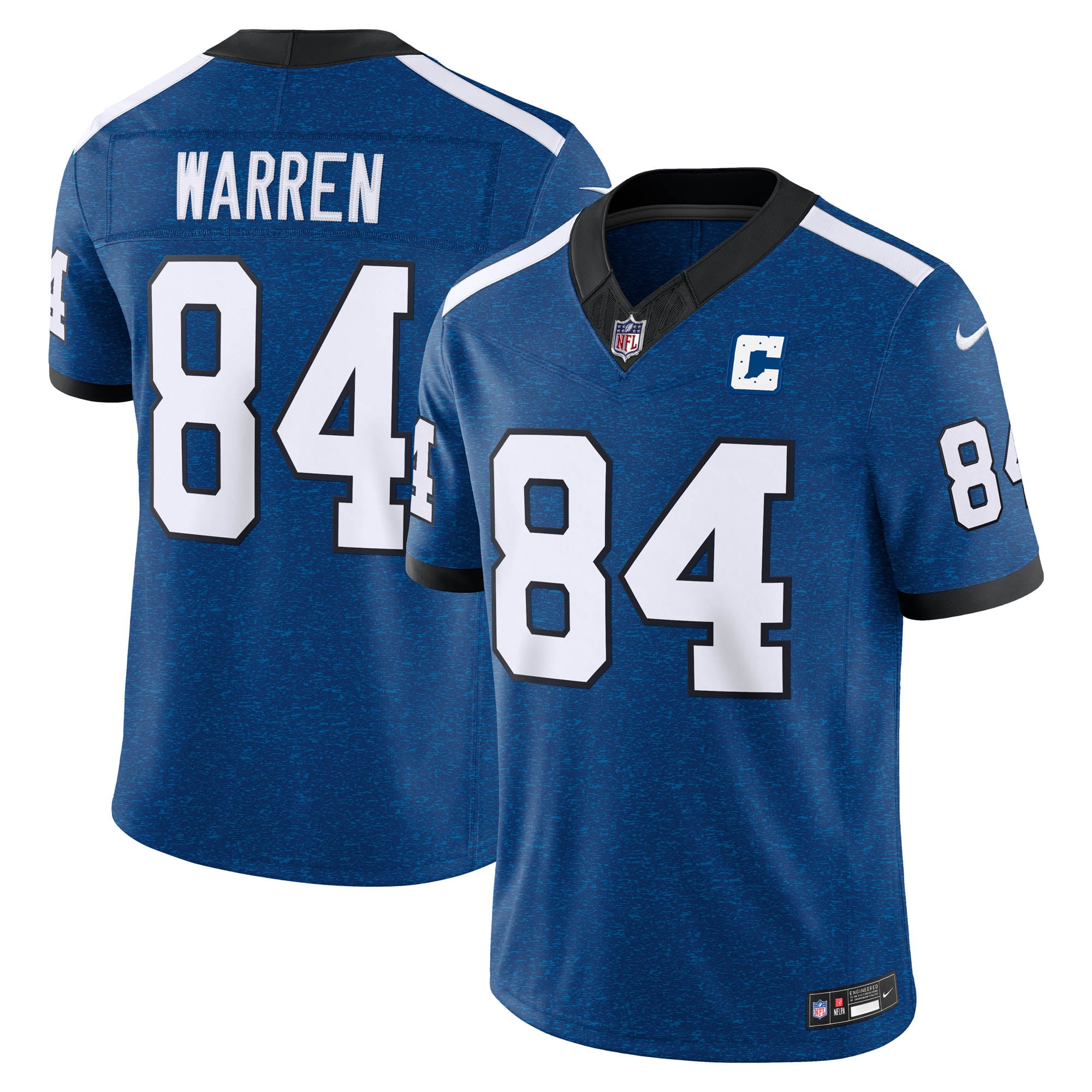 Tyler Warren Indianapolis Colts Alternate Indiana Nights Vapor F.U.S.E. Stitched Limited Jersey - Royal - Image 2