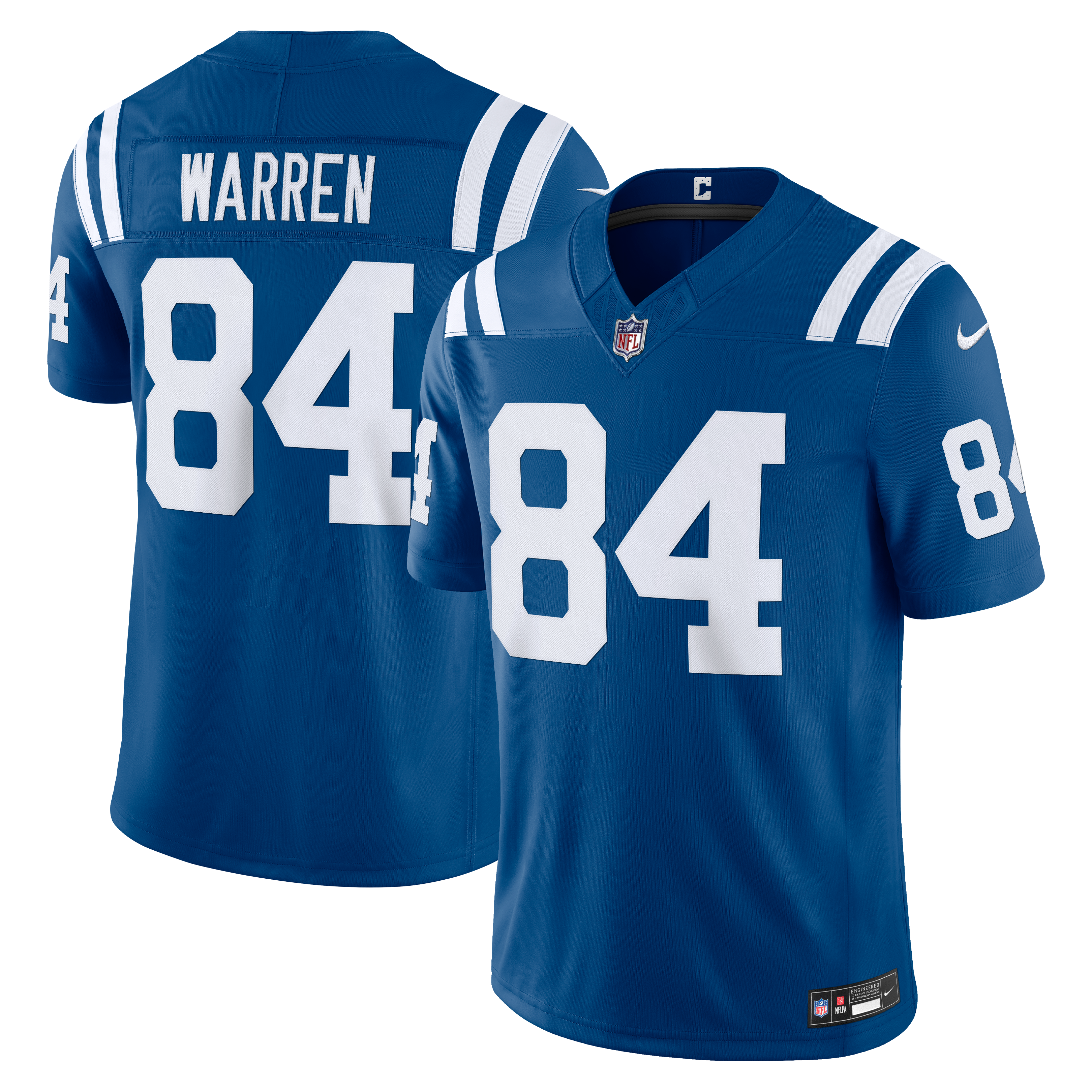 Tyler Warren Indianapolis Colts Team Vapor F.U.S.E. Stitched Limited Jersey - Royal