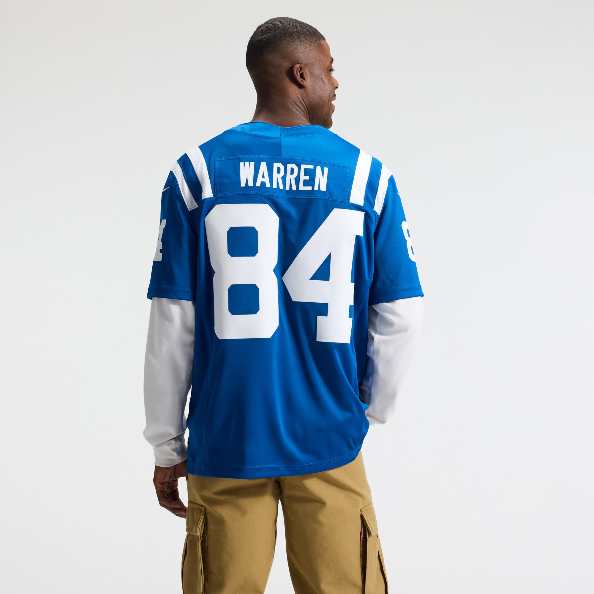 Tyler Warren Indianapolis Colts Team Vapor F.U.S.E. Stitched Limited Jersey - Royal - Image 4