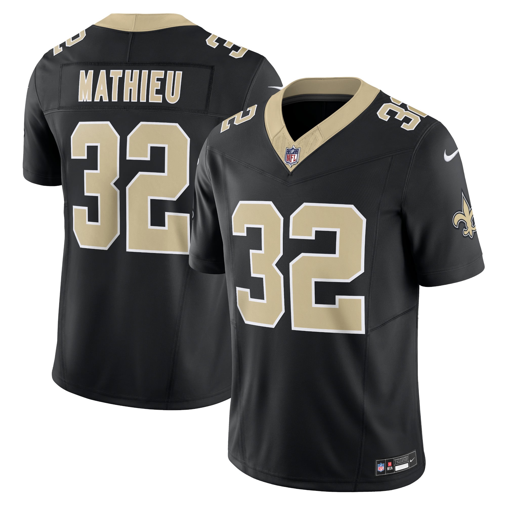Tyrann Mathieu New Orleans Saints Vapor F.U.S.E. Limited Jersey - Black - Image 2