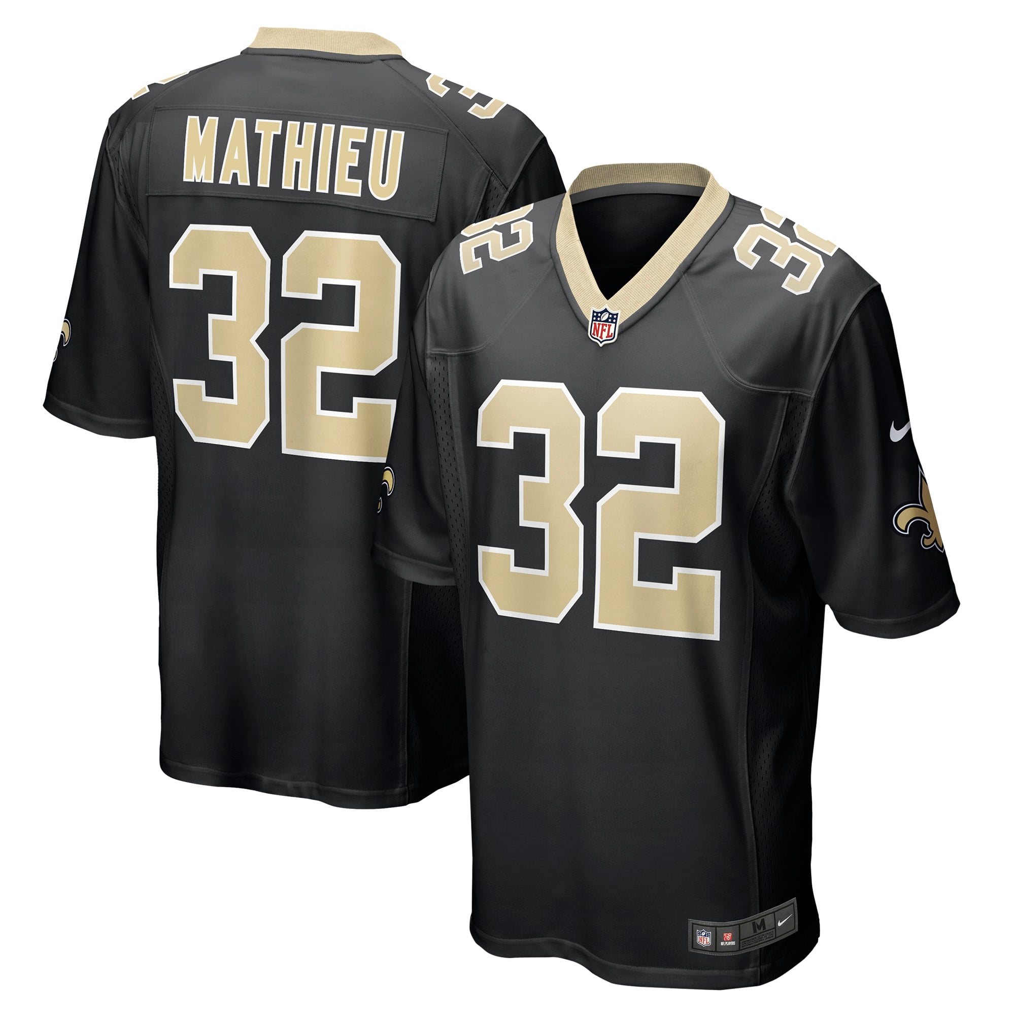 Tyrann Mathieu New Orleans Saints Youth Game Jersey - Black - Image 2