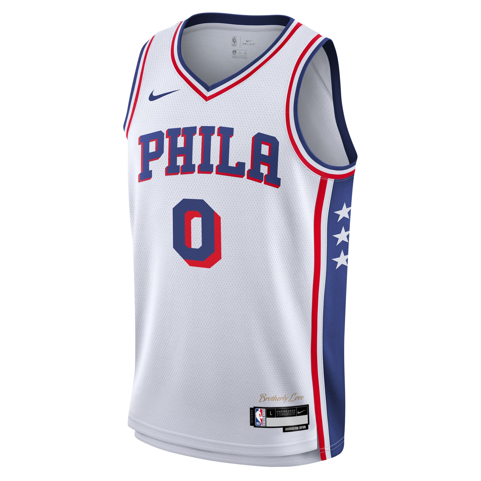 Tyrese Maxey Philadelphia 76ers Youth Association Swingman Jersey - White - Image 3