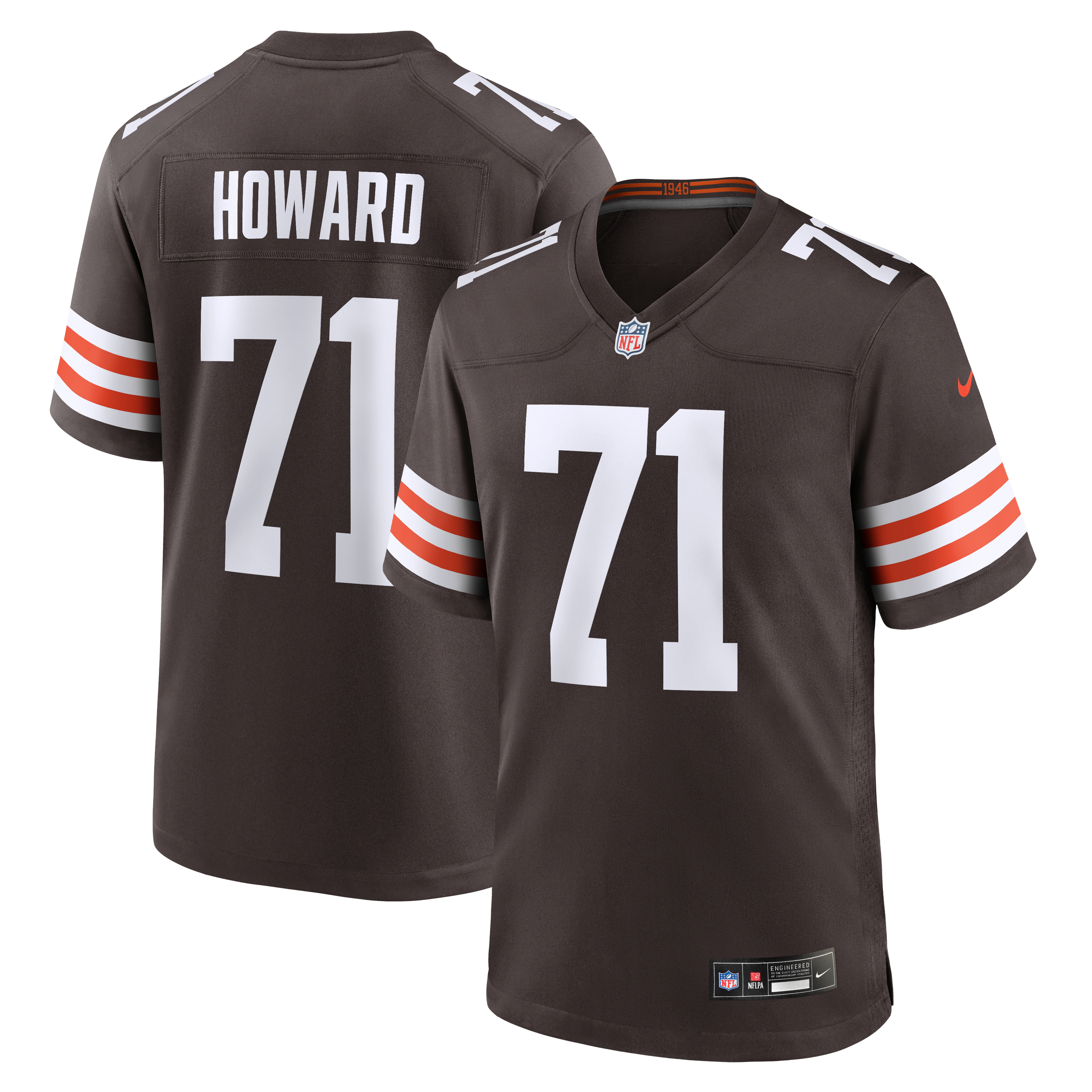 Tytus Howard Cleveland Browns Team Game Jersey - Brown - Image 2