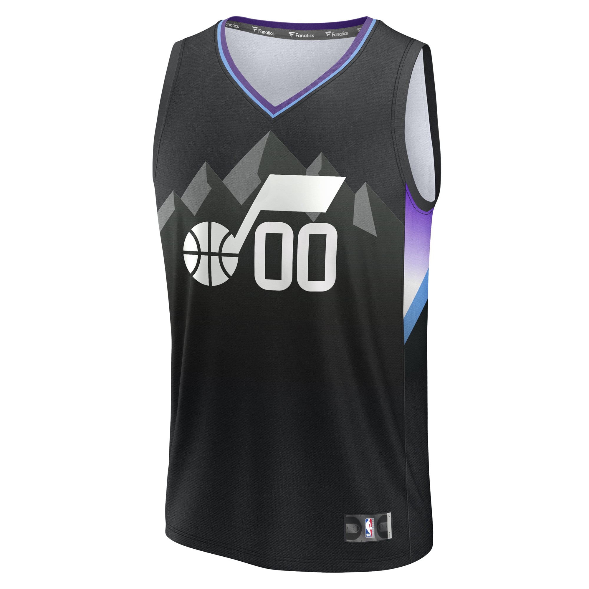 Utah Jazz Fast Break Custom Jersey - Statement Edition - Black - Image 3