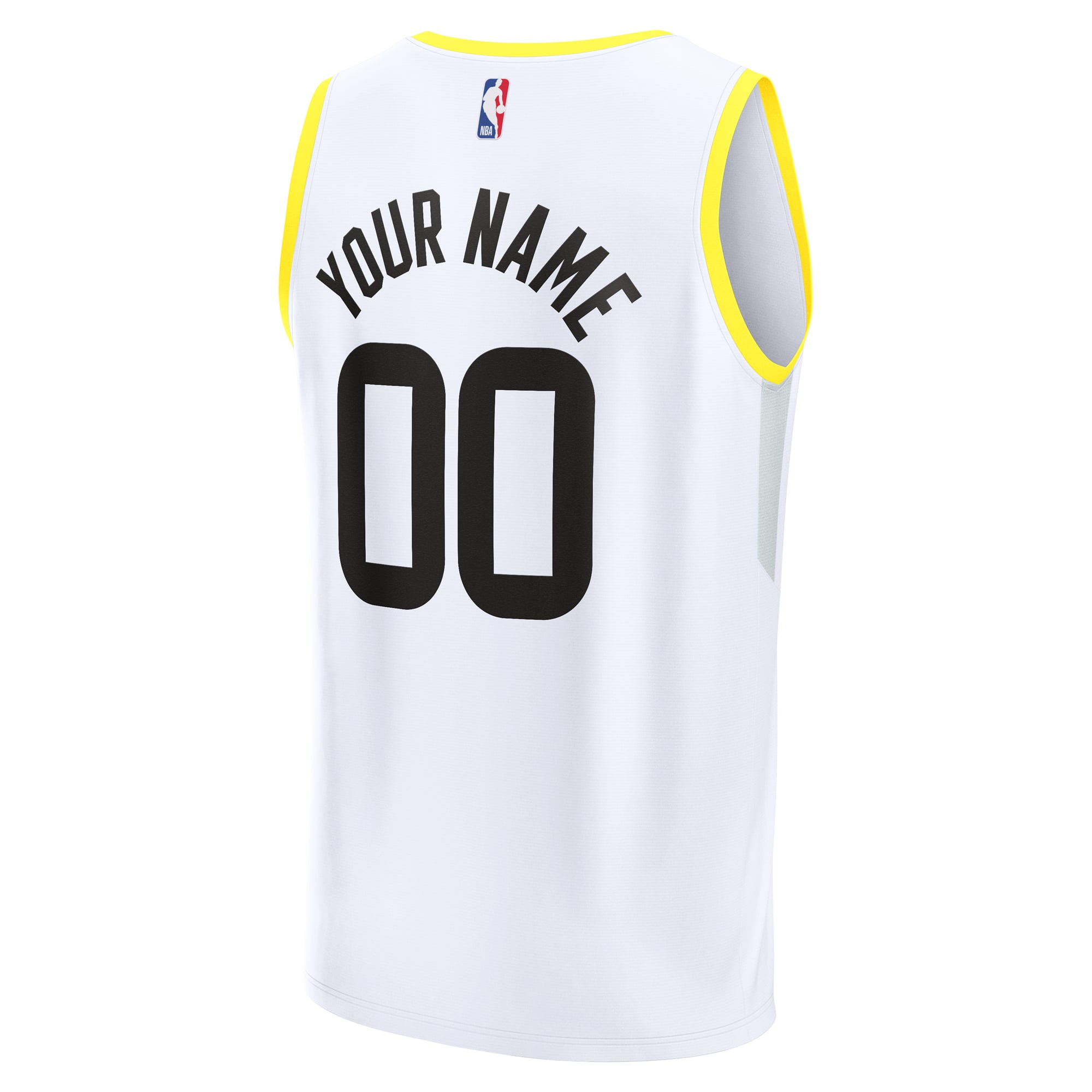 Utah Jazz Youth Fast Break Custom Jersey - Association Edition - White - Image 4