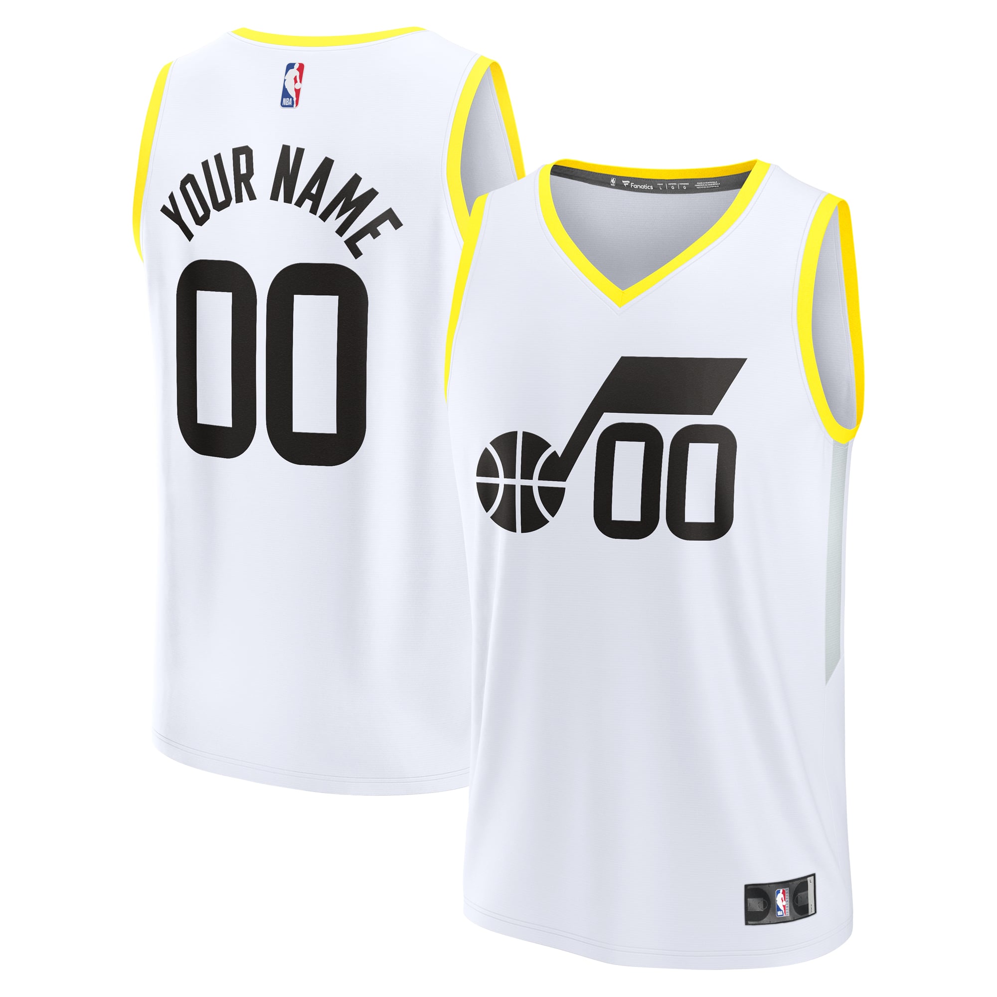 Utah Jazz Youth Fast Break Custom Jersey - Association Edition - White