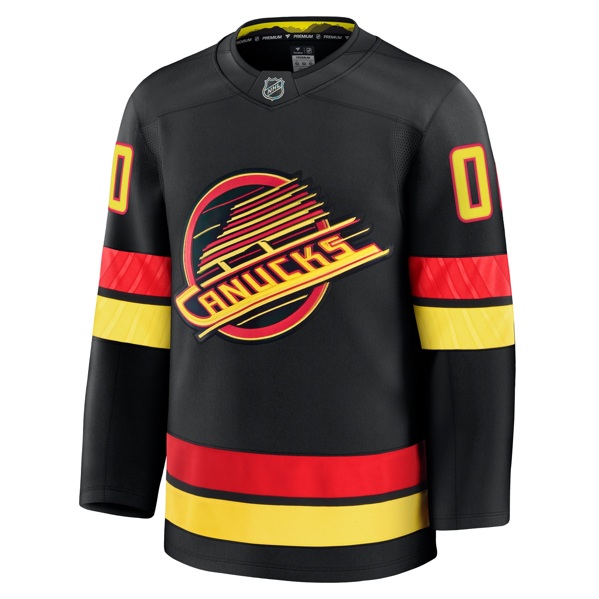 Vancouver Canucks Away Premium Custom Jersey - Black - Image 3