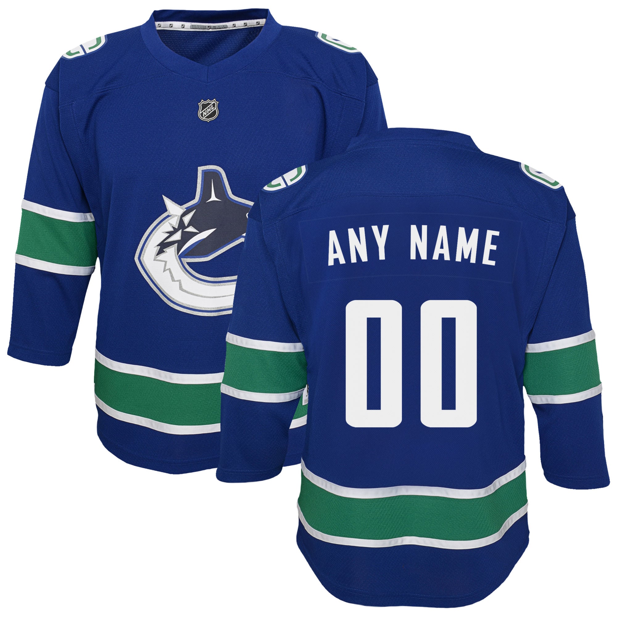 Vancouver Canucks Youth Custom Jersey - Blue - Image 2