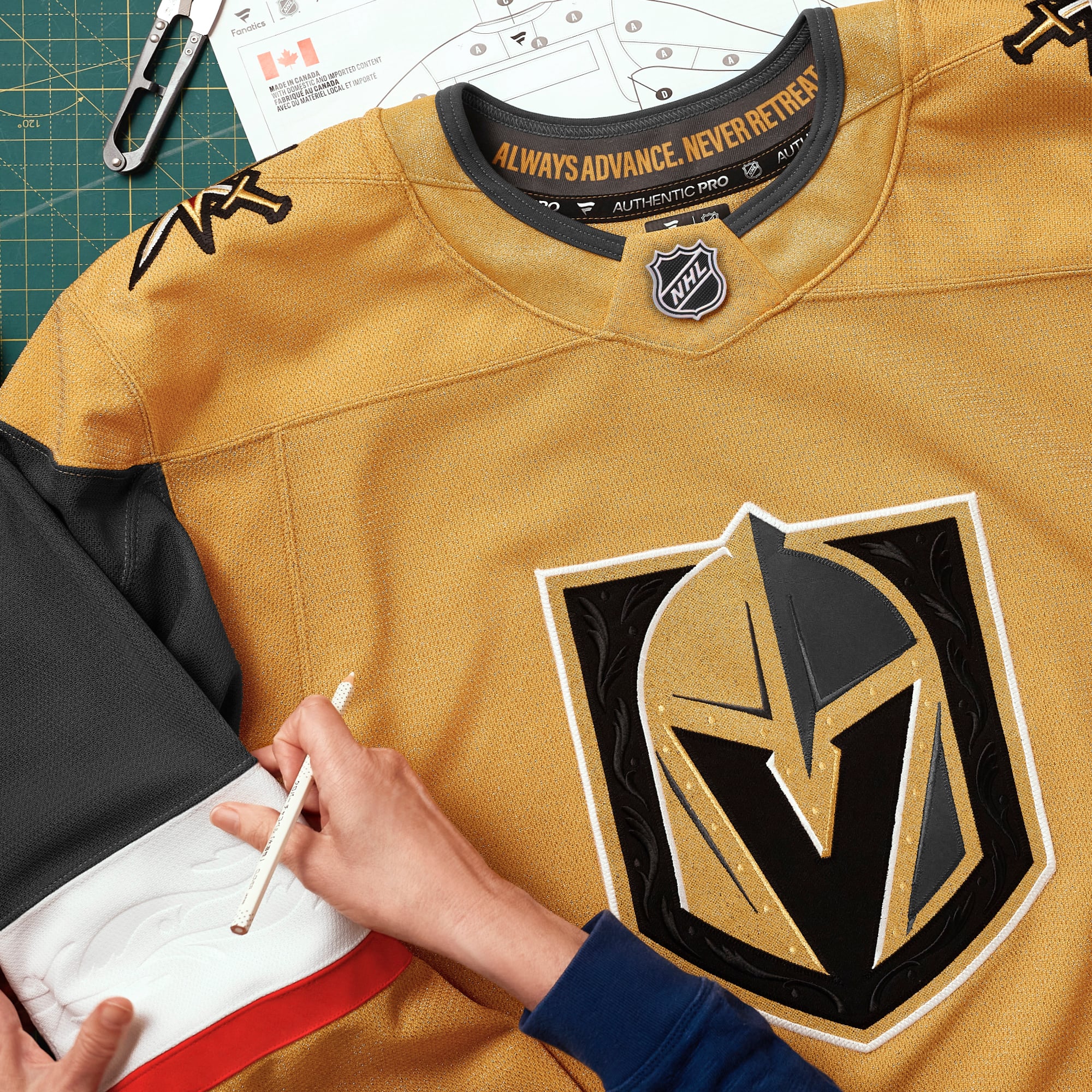 Vegas Golden Knights Home Pro Custom Jersey - Gold - Image 7