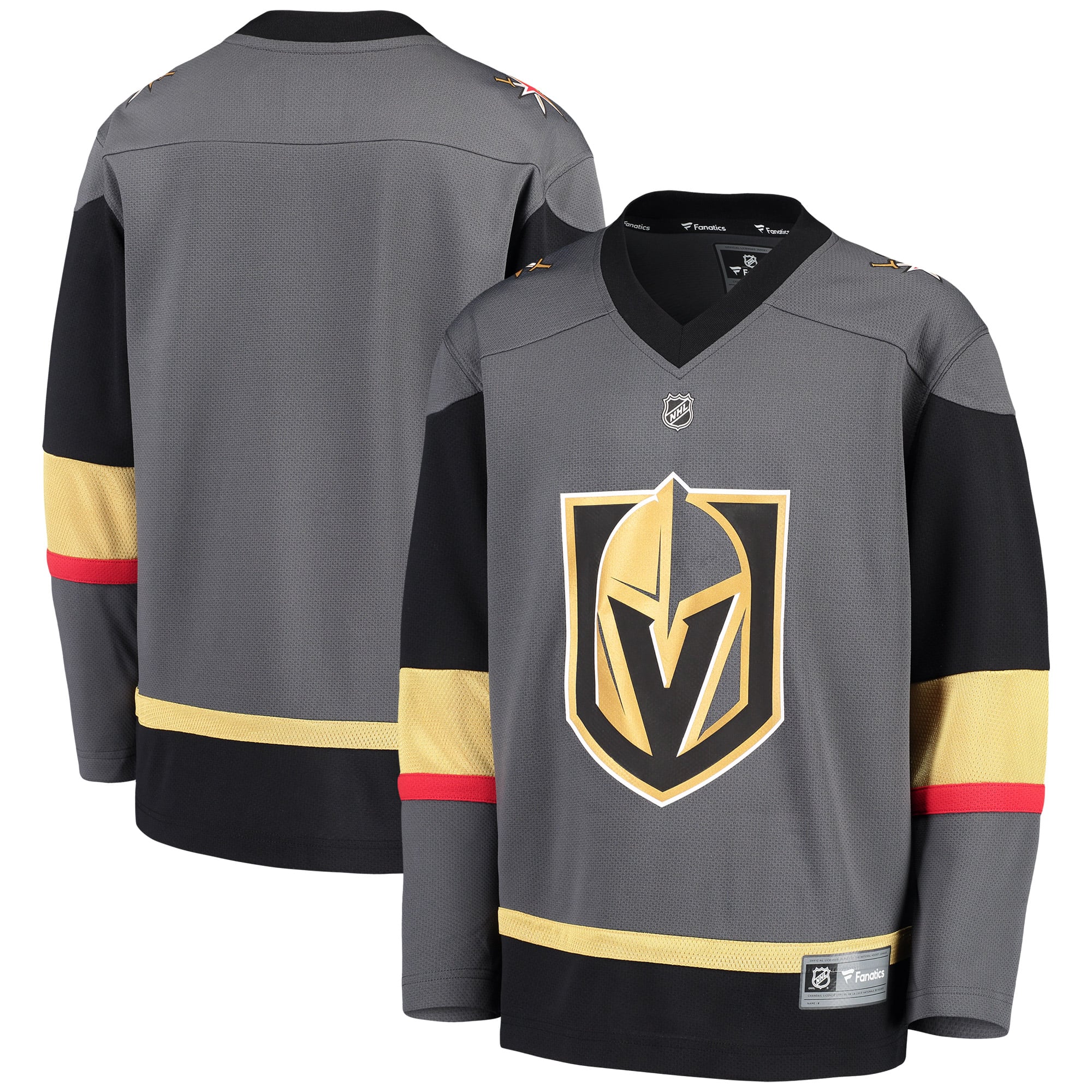 Vegas Golden Knights Youth Alternate Blank Jersey - Black - Image 2