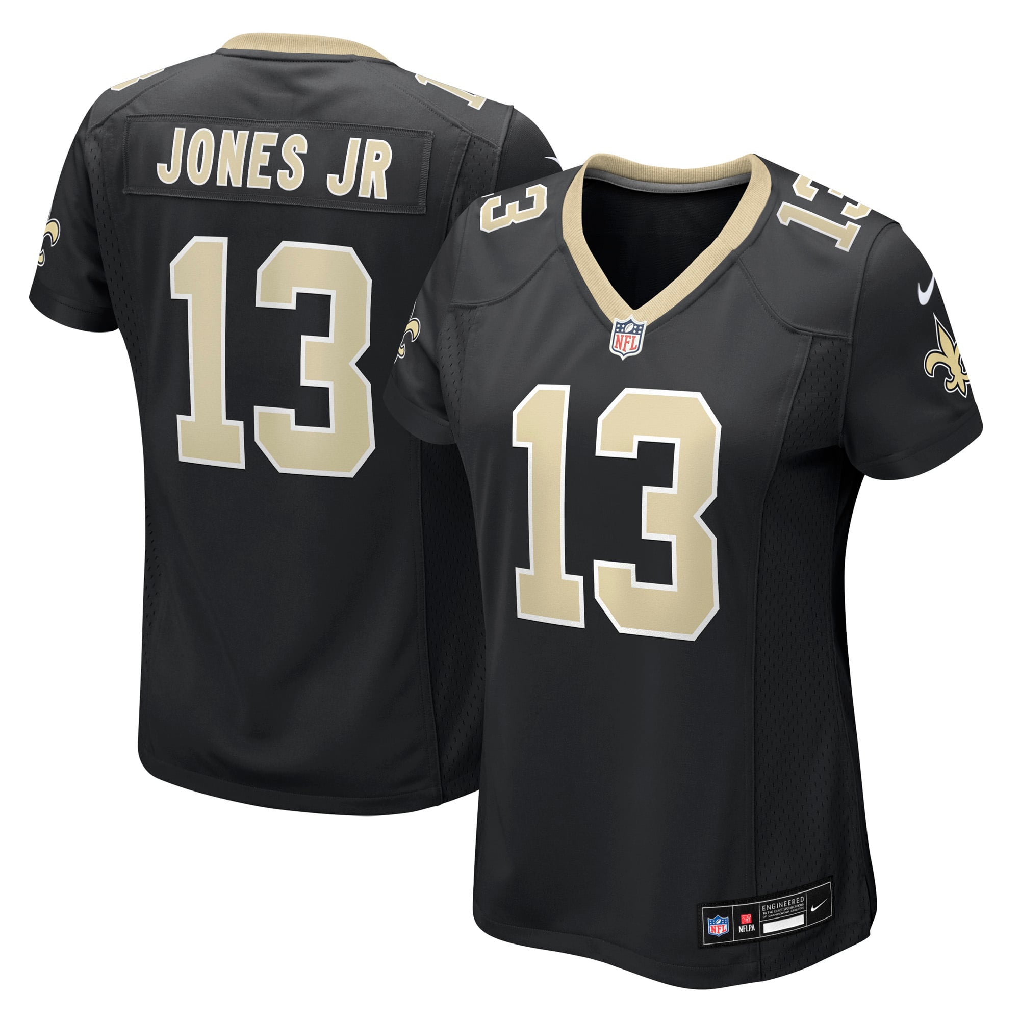 Velus Jones Jr. New Orleans Saints Women's Team Game Jersey - Black - Image 2