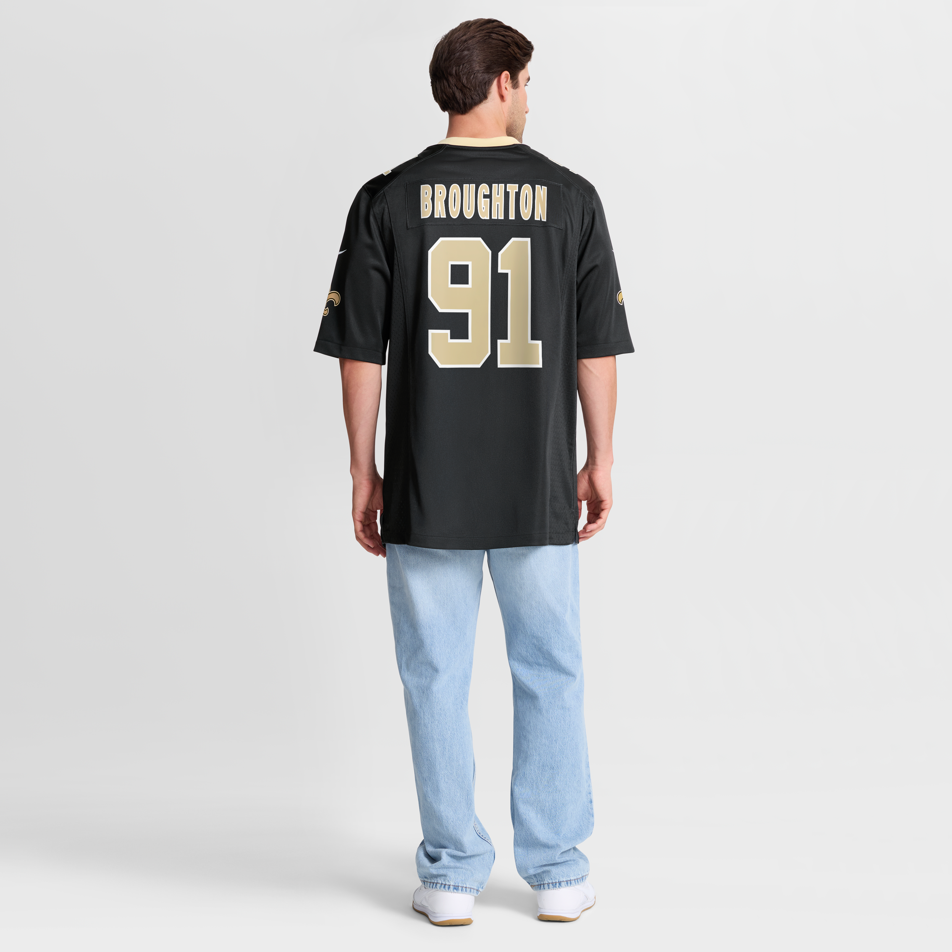 Vernon Broughton New Orleans Saints Team Game Jersey - Black - Image 9