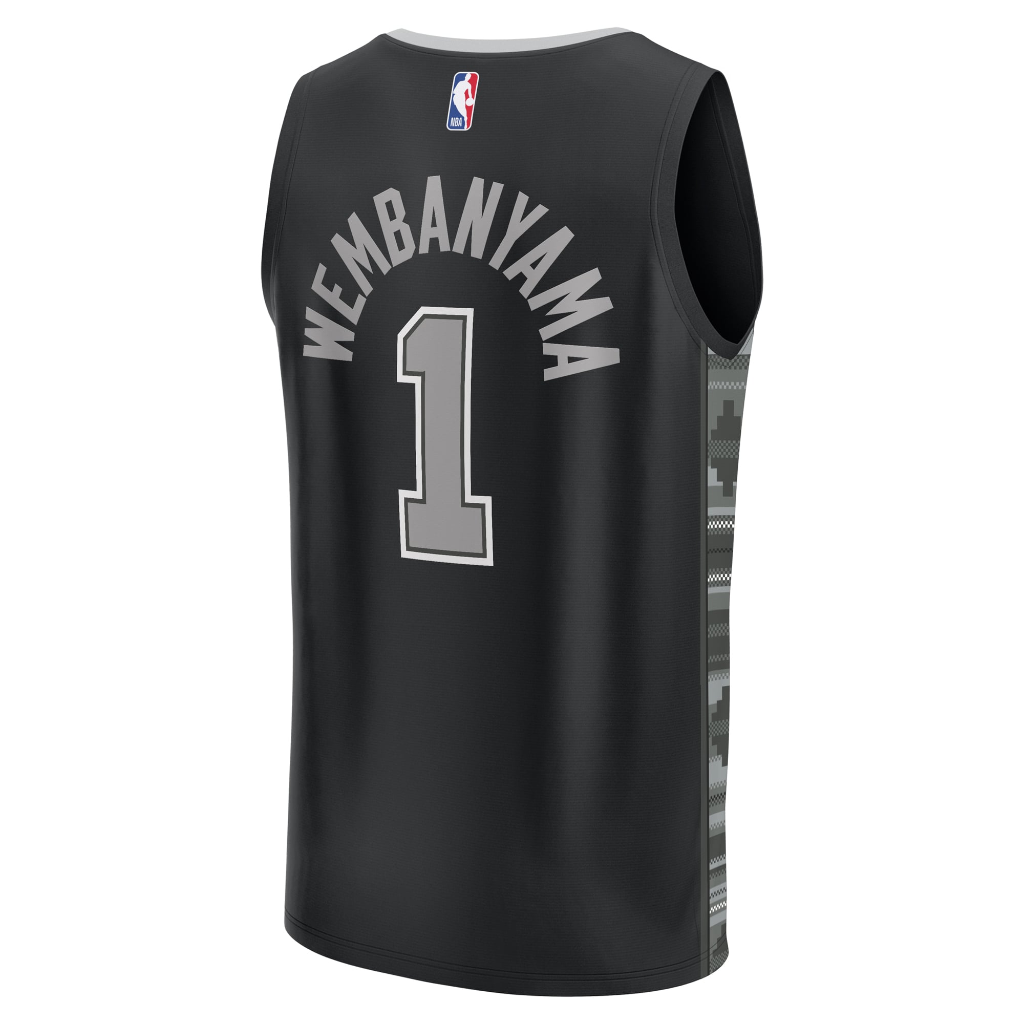 Victor Wembanyama San Antonio Spurs Youth Fast Break Player Jersey - Statement Edition - Black - Image 4