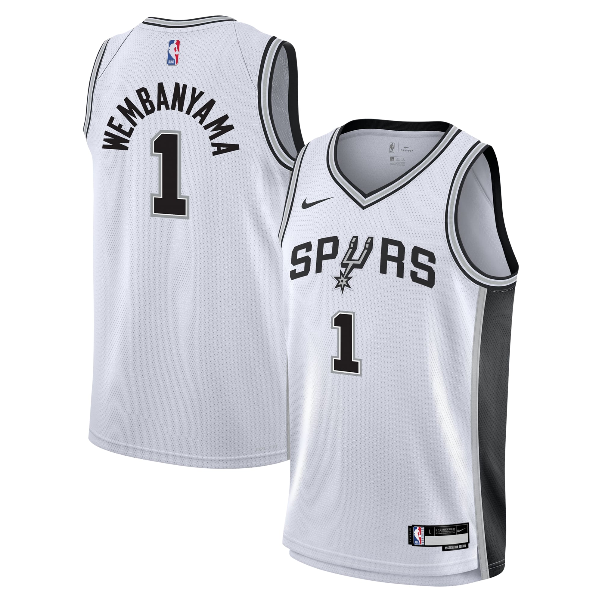 Victor Wembanyama San Antonio Spurs Youth Swingman Jersey - Association Edition - White - Image 2