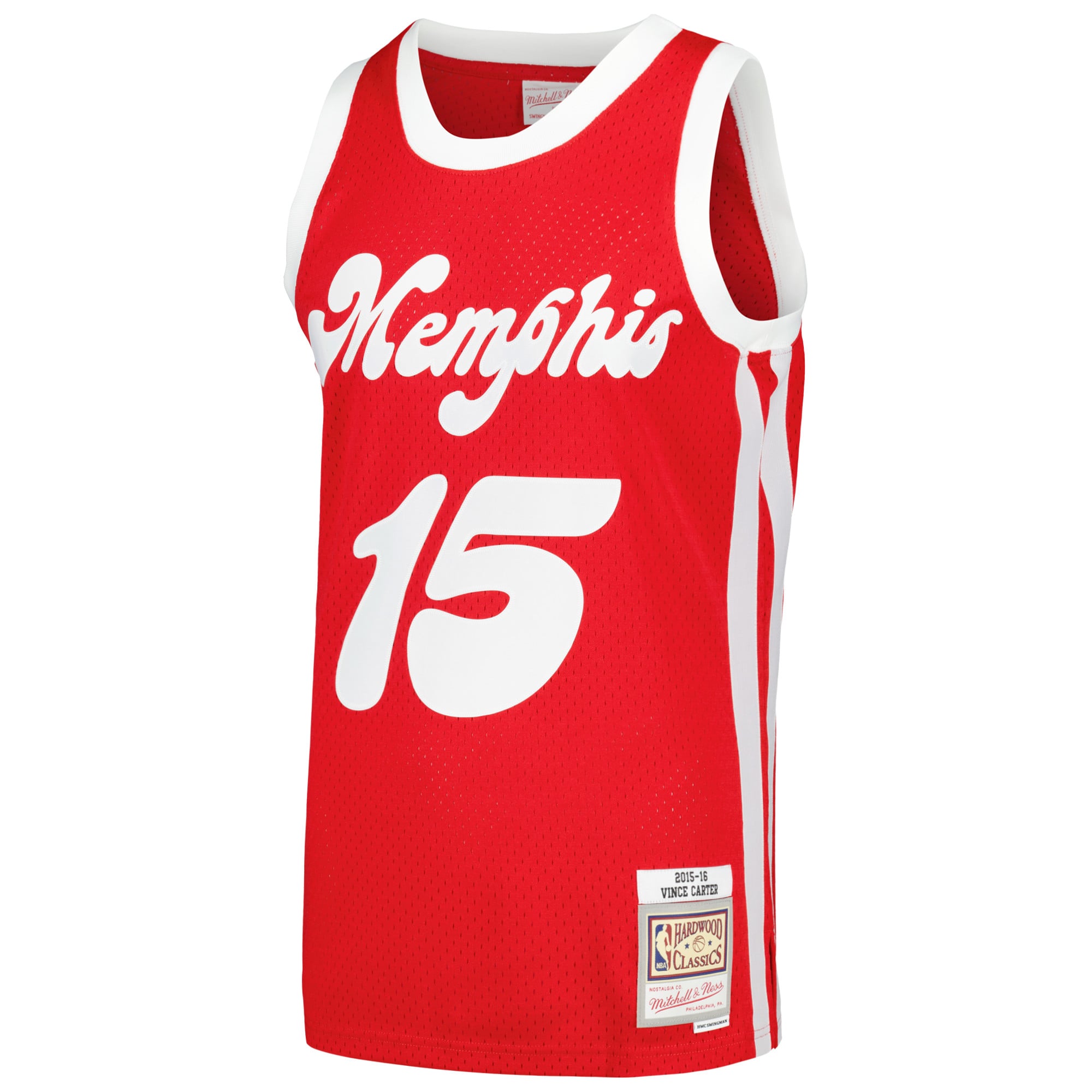 Vince Carter Memphis Grizzlies 2015/16 Hardwood Classics Swingman Jersey - Red - Image 3