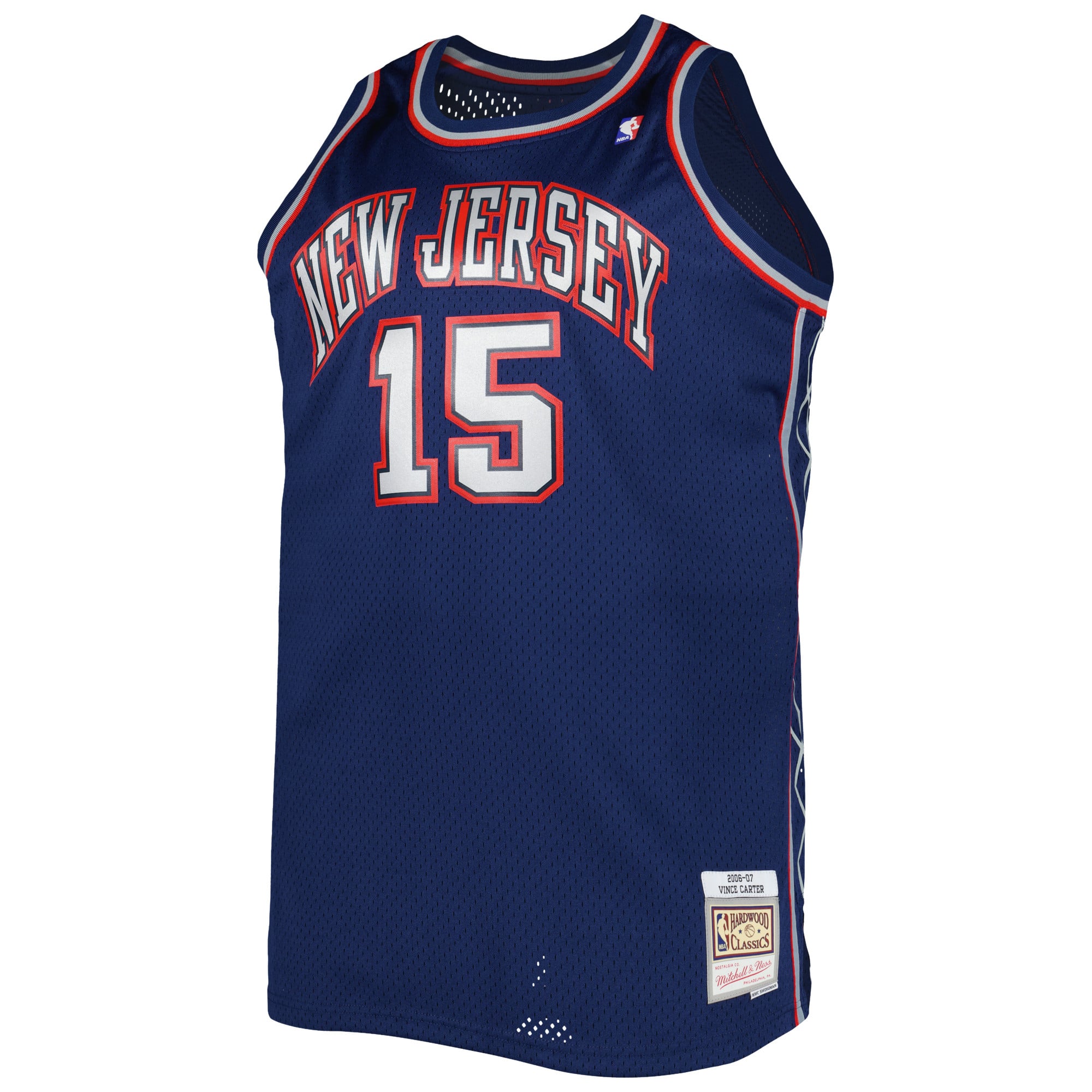 Vince Carter New Jersey Nets Big & Tall Hardwood Classics 2006/07 Swingman Jersey - Navy - Image 3