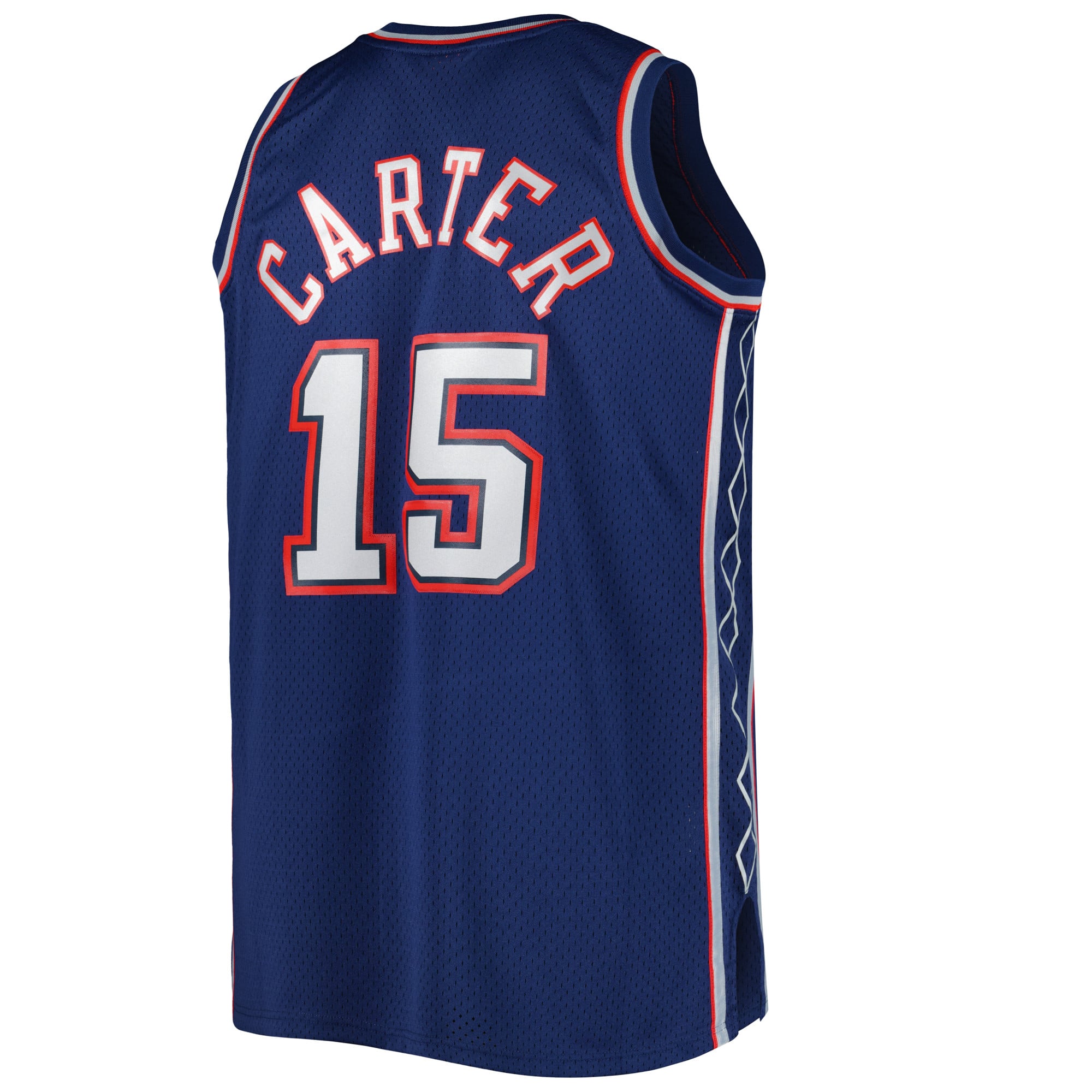 Vince Carter New Jersey Nets Big & Tall Hardwood Classics 2006/07 Swingman Jersey - Navy - Image 4