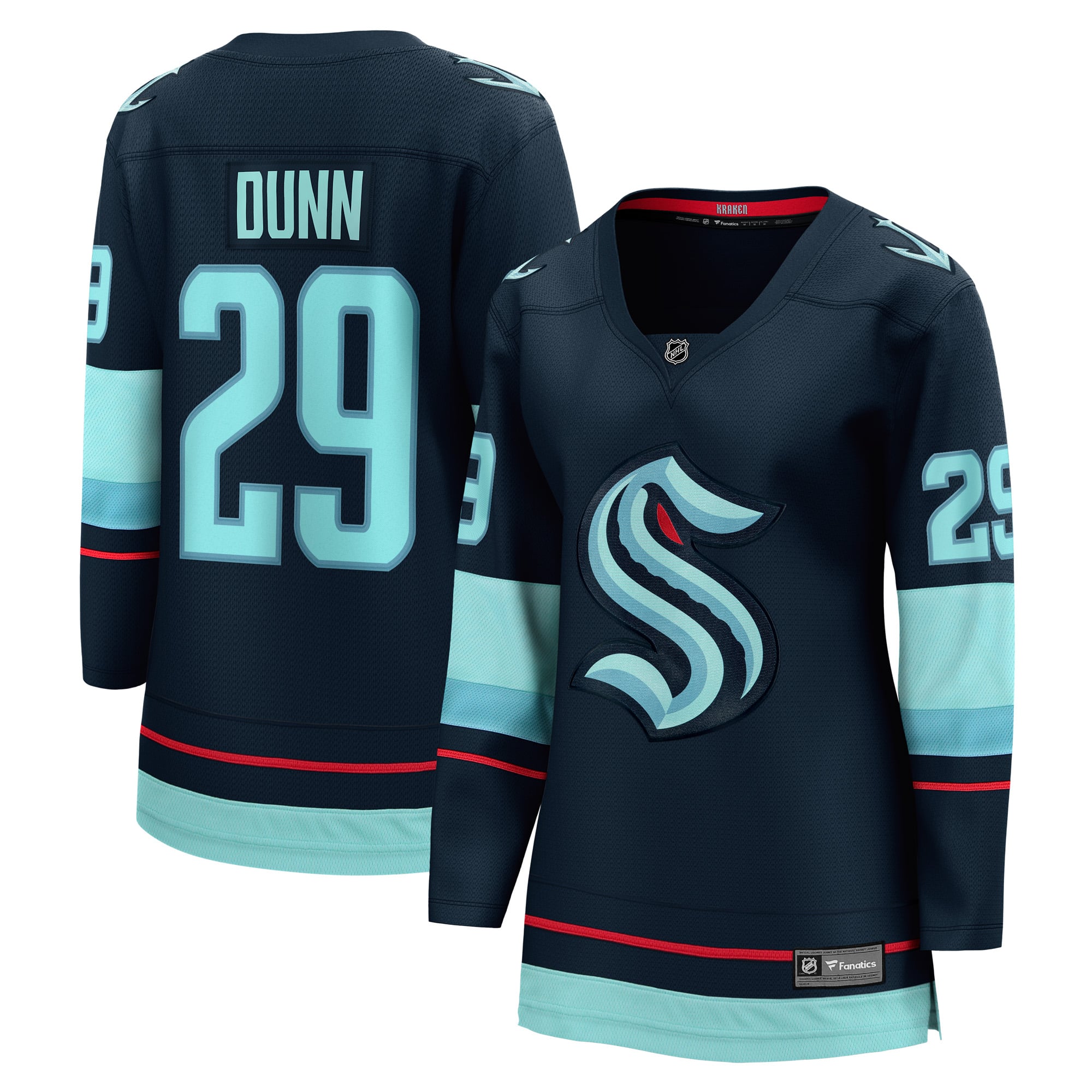 Vince Dunn Seattle Kraken Women's Home Breakaway Player Jersey - Deep Sea Blue - Image 2