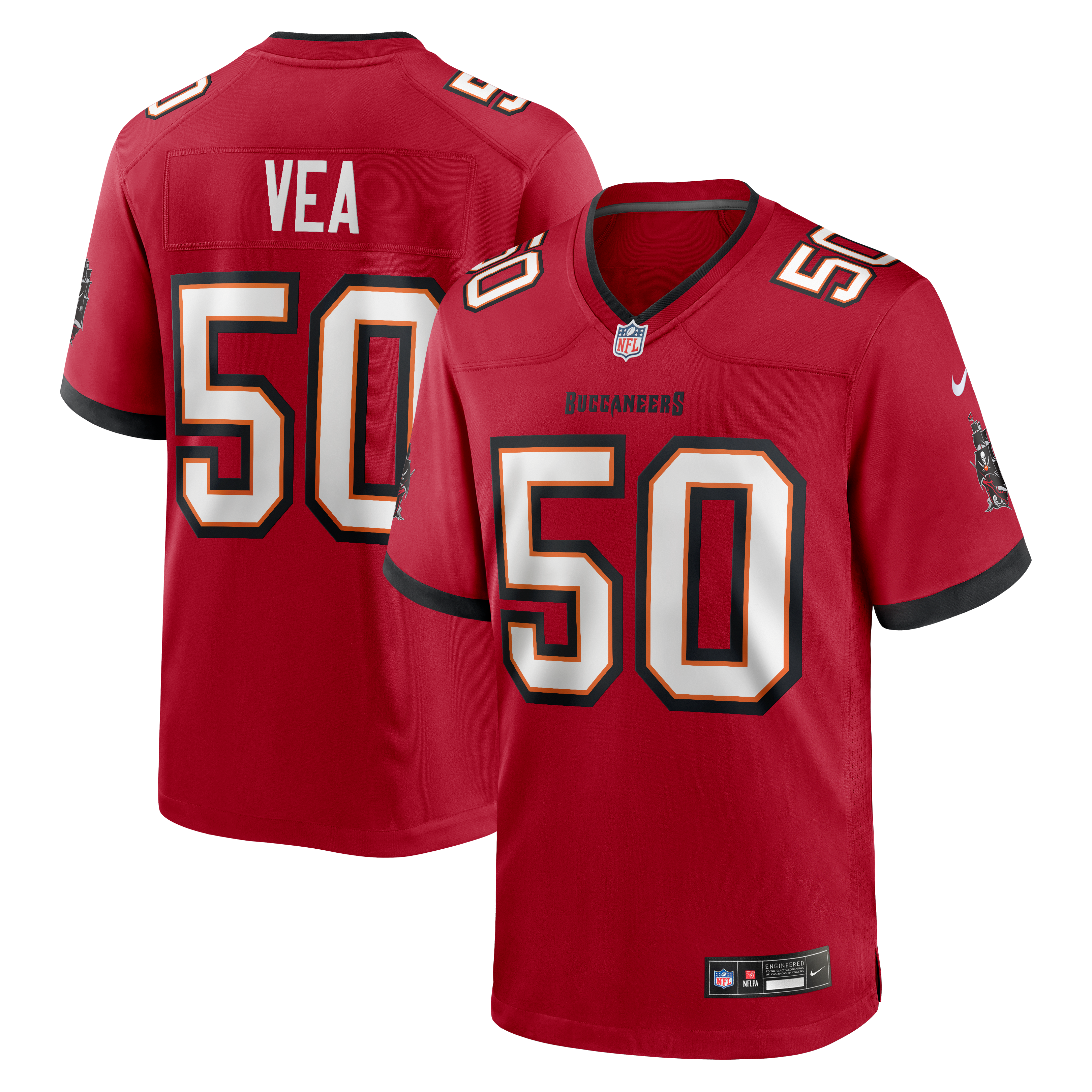 Vita Vea Tampa Bay Buccaneers Game Jersey - Red