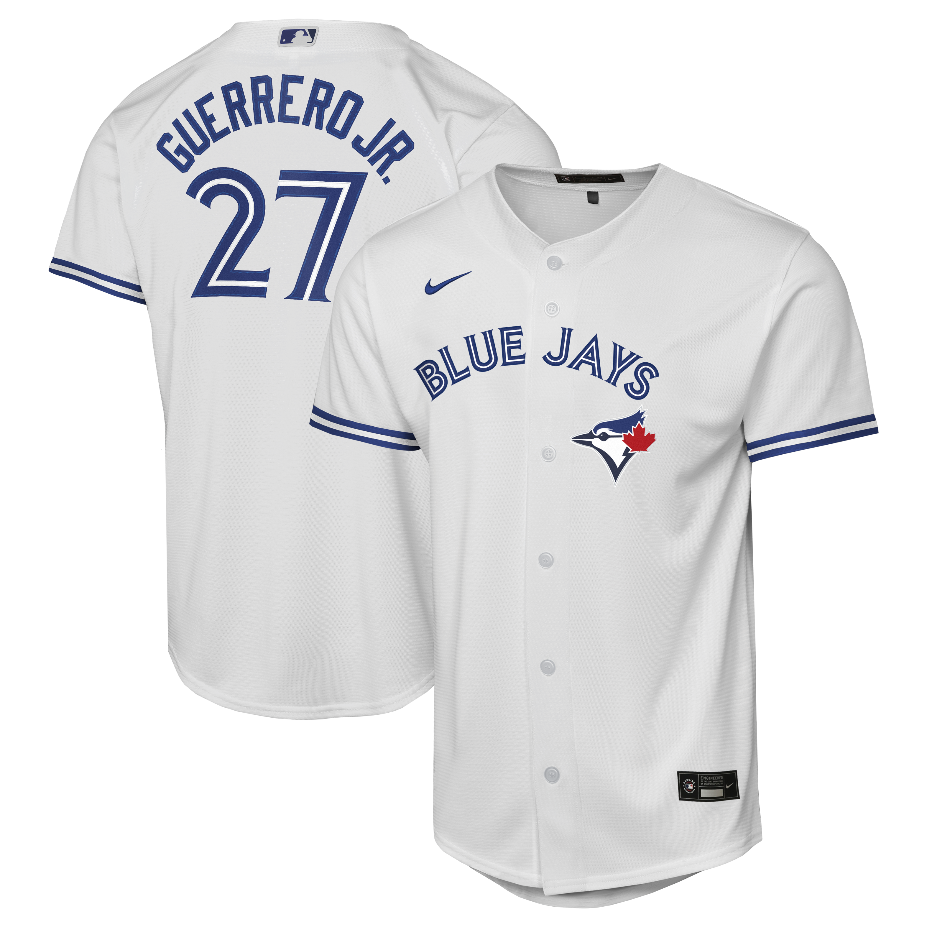 Vladimir Guerrero Jr. Toronto Blue Jays Youth Home Baseline Jersey - White - Image 2