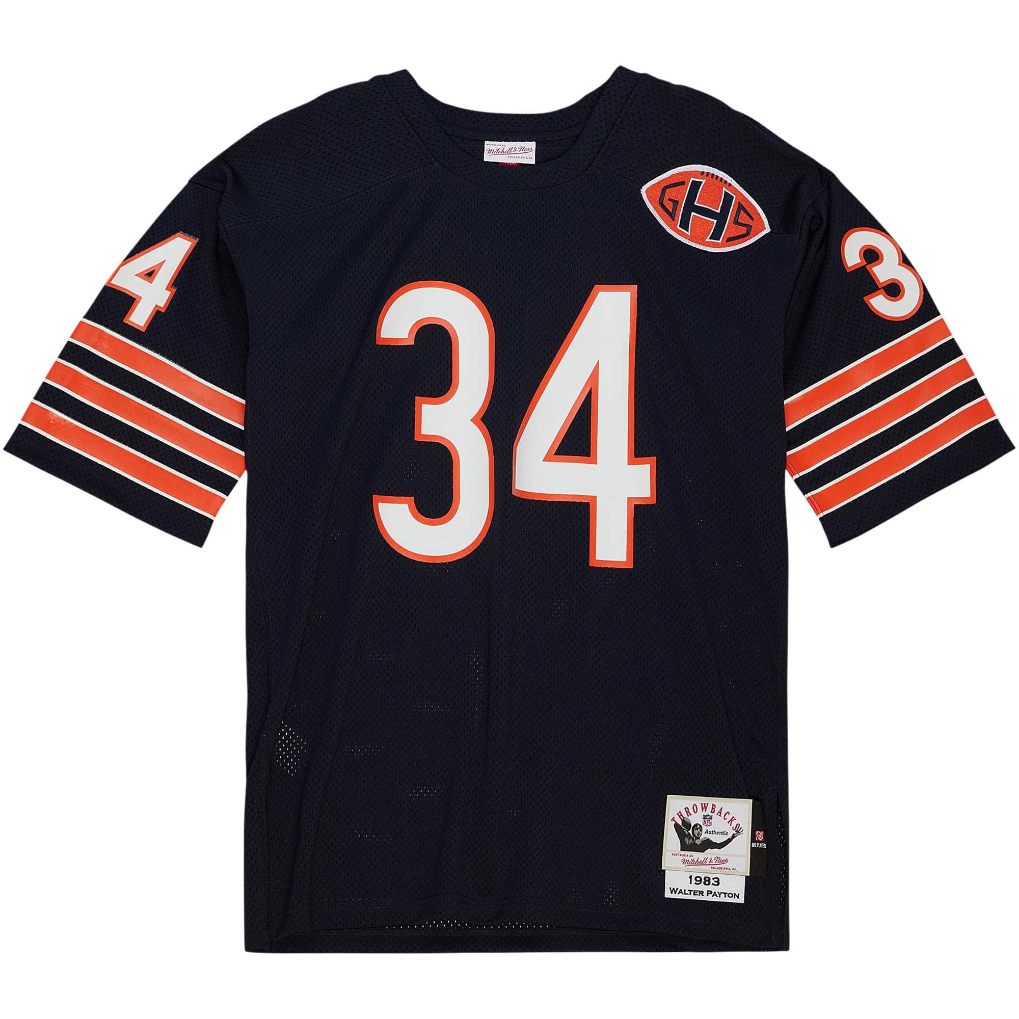 Walter Payton Chicago Bears 1983 Throwback Retired Player Jersey - Navy - Image 3