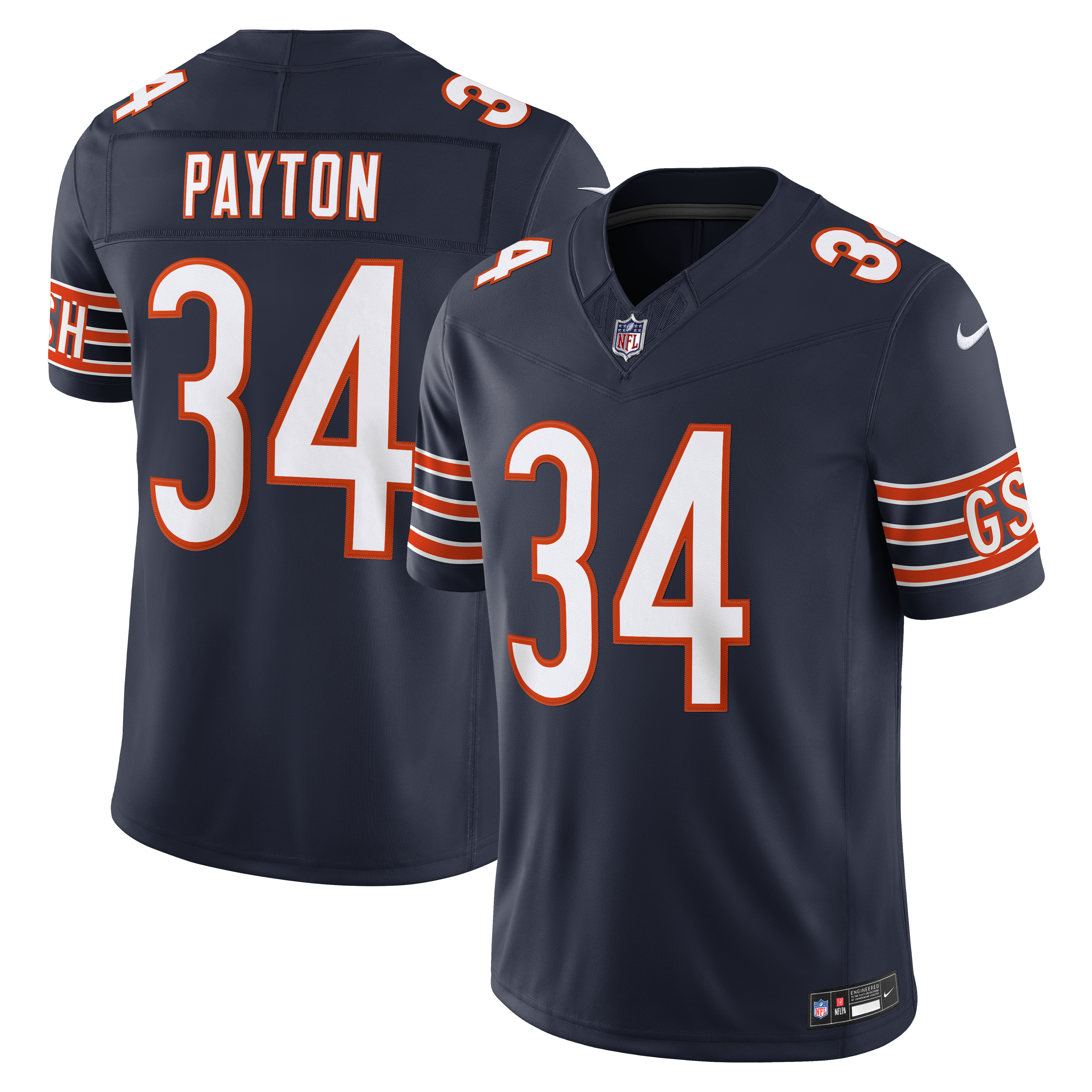 Walter Payton Chicago Bears Vapor F.U.S.E. Stitched Retired Limited Jersey - Navy