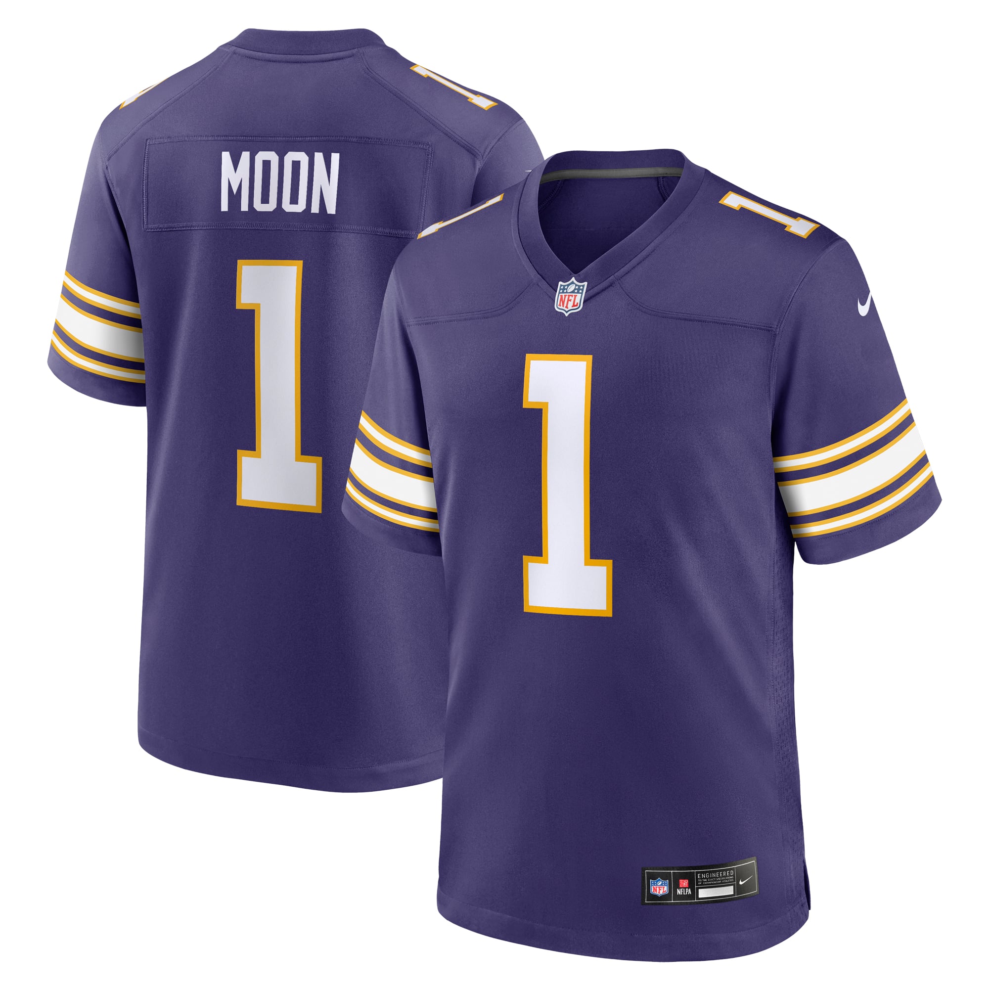 Warren Moon Minnesota Vikings Retired Player Alternate Game Jersey - Purple - Image 2