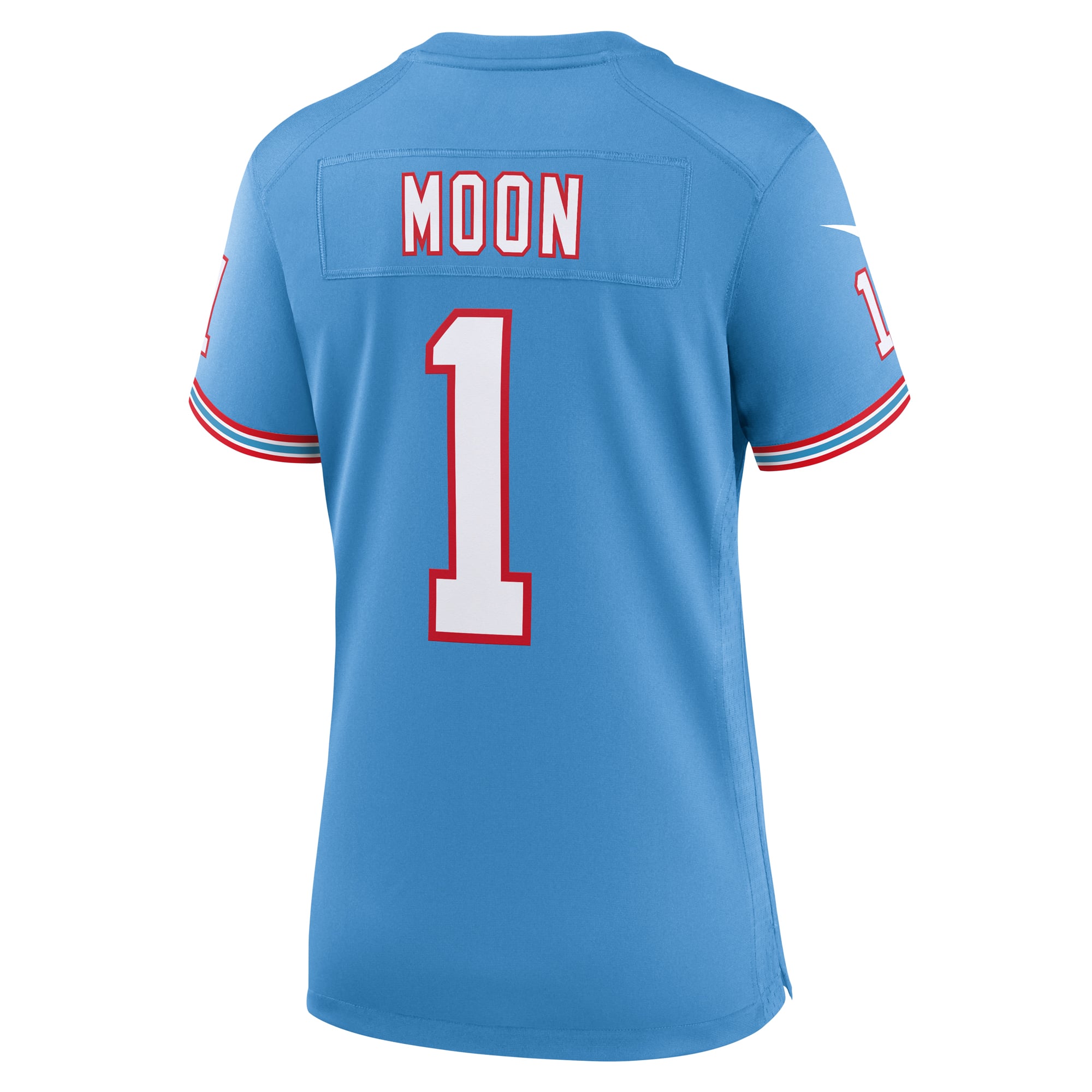 Warren Moon Tennessee Titans Women's Oilers Throwback Retired Player Game Jersey - Light Blue - Image 4