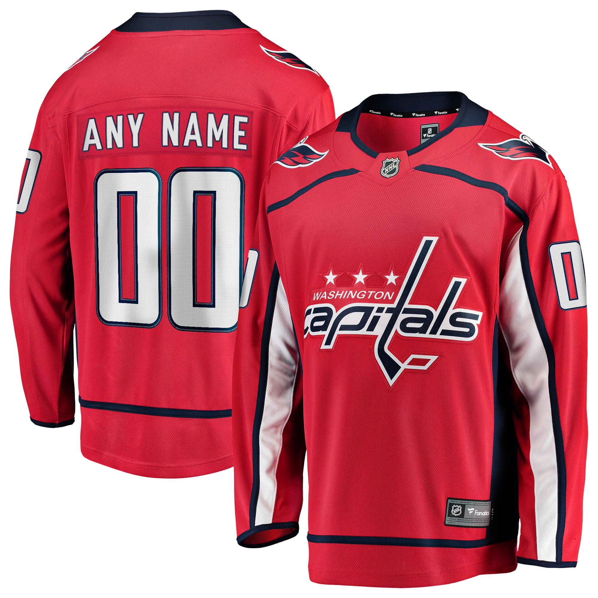 Washington Capitals Home Breakaway Custom Jersey - Red - Image 2