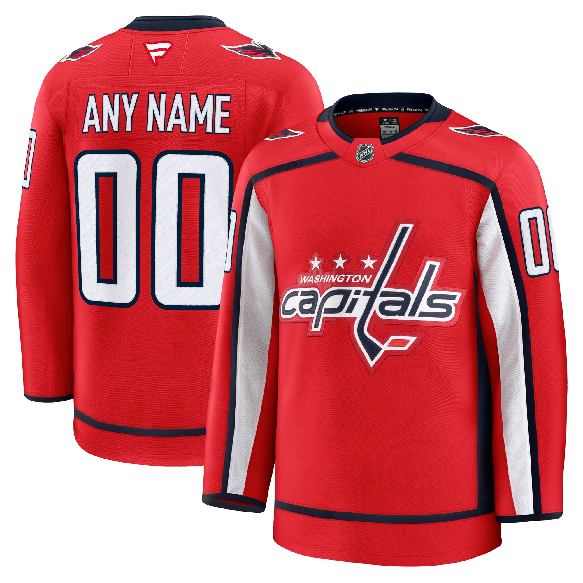 Washington Capitals Home Premium Custom Jersey - Red - Image 2