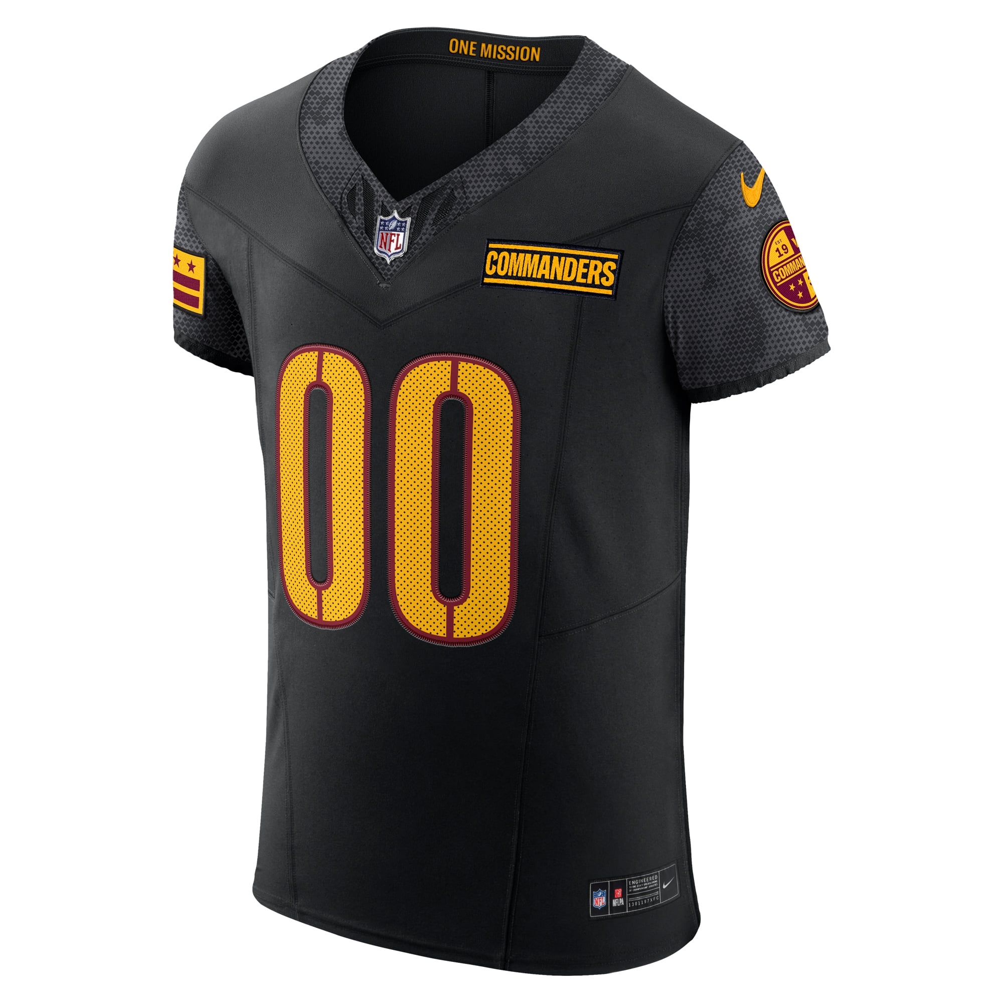 Washington Commanders Alternate Vapor F.U.S.E. Elite Custom Jersey - Black - Image 3