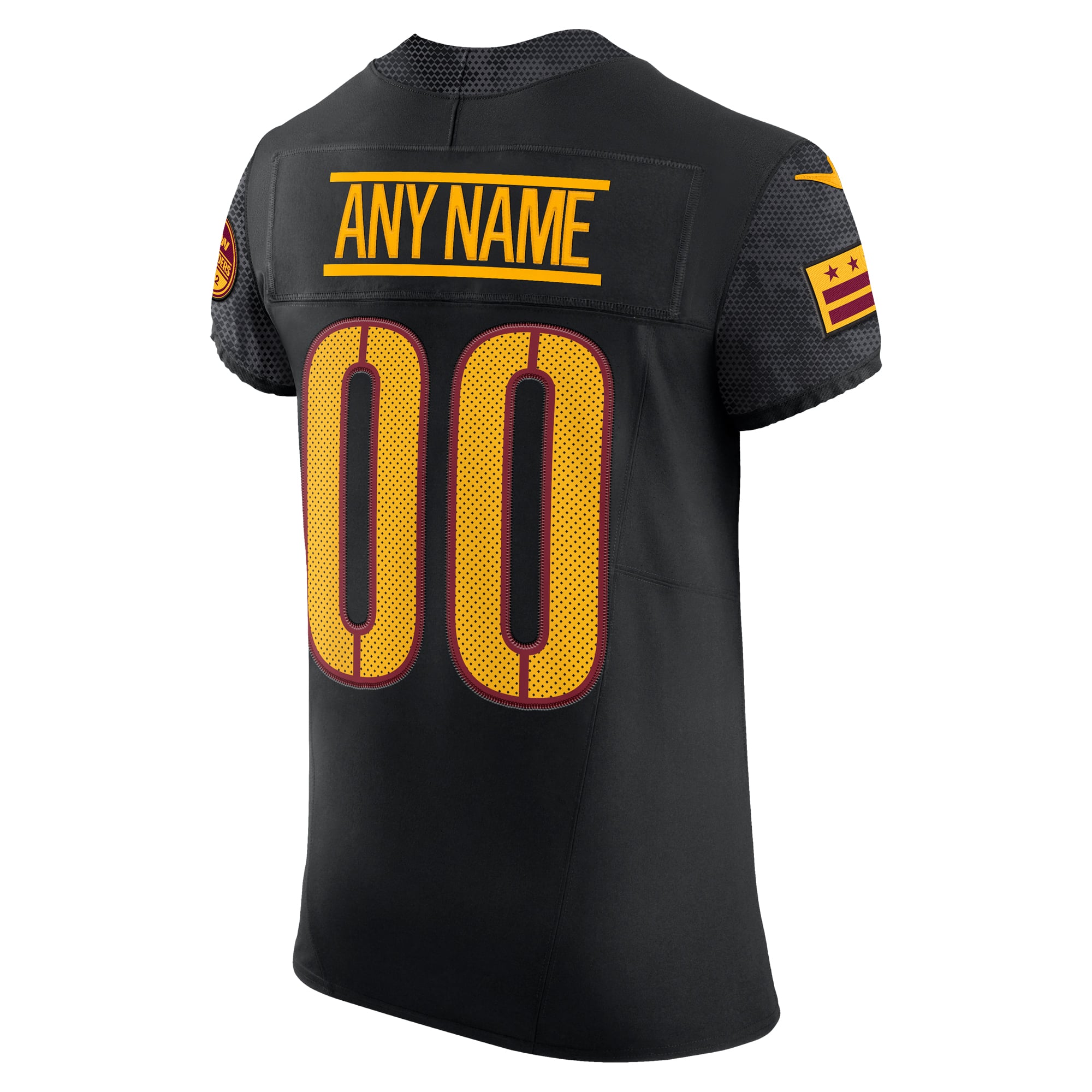 Washington Commanders Alternate Vapor F.U.S.E. Elite Custom Jersey - Black - Image 4