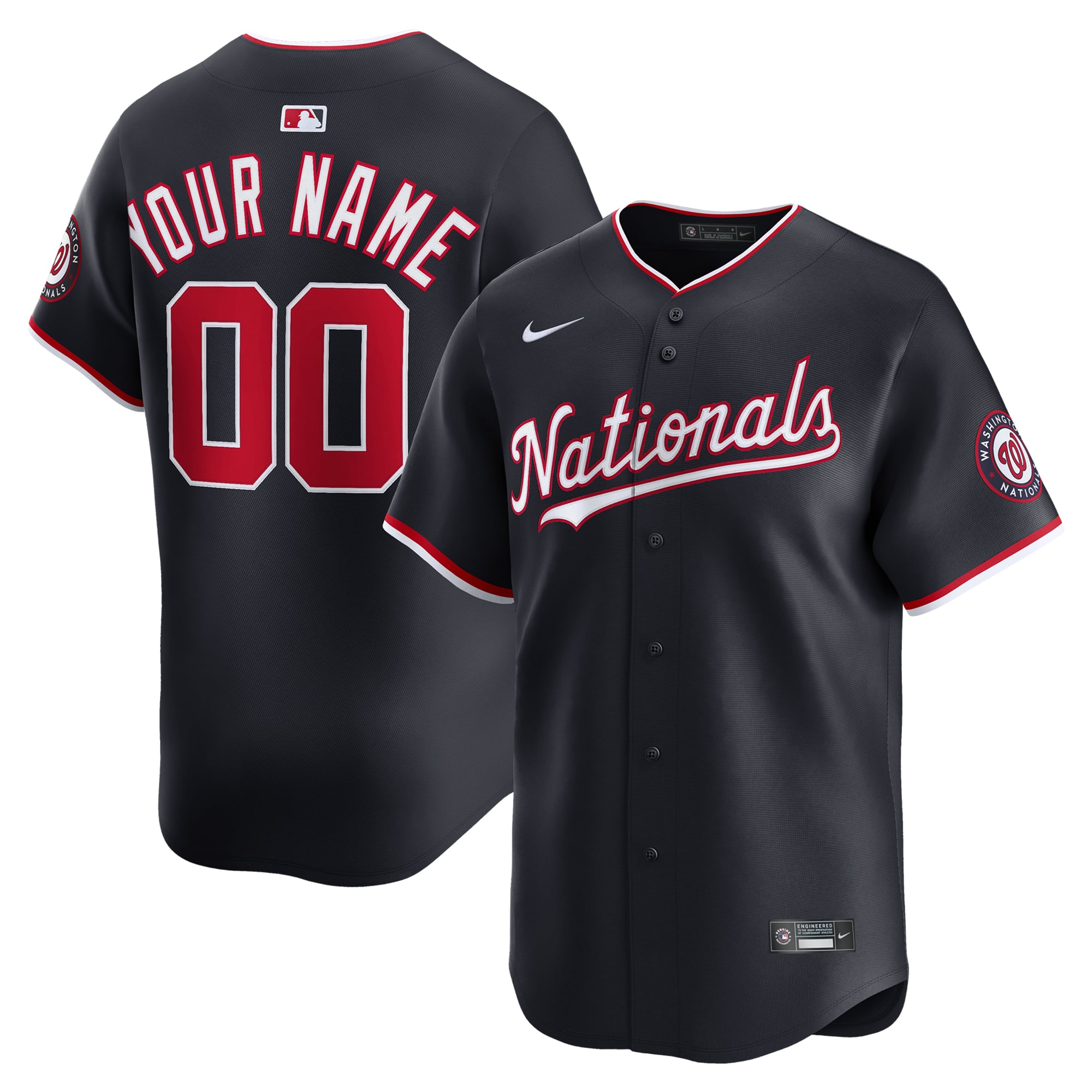 Washington Nationals Home Limited Custom Jersey - Navy - Image 2