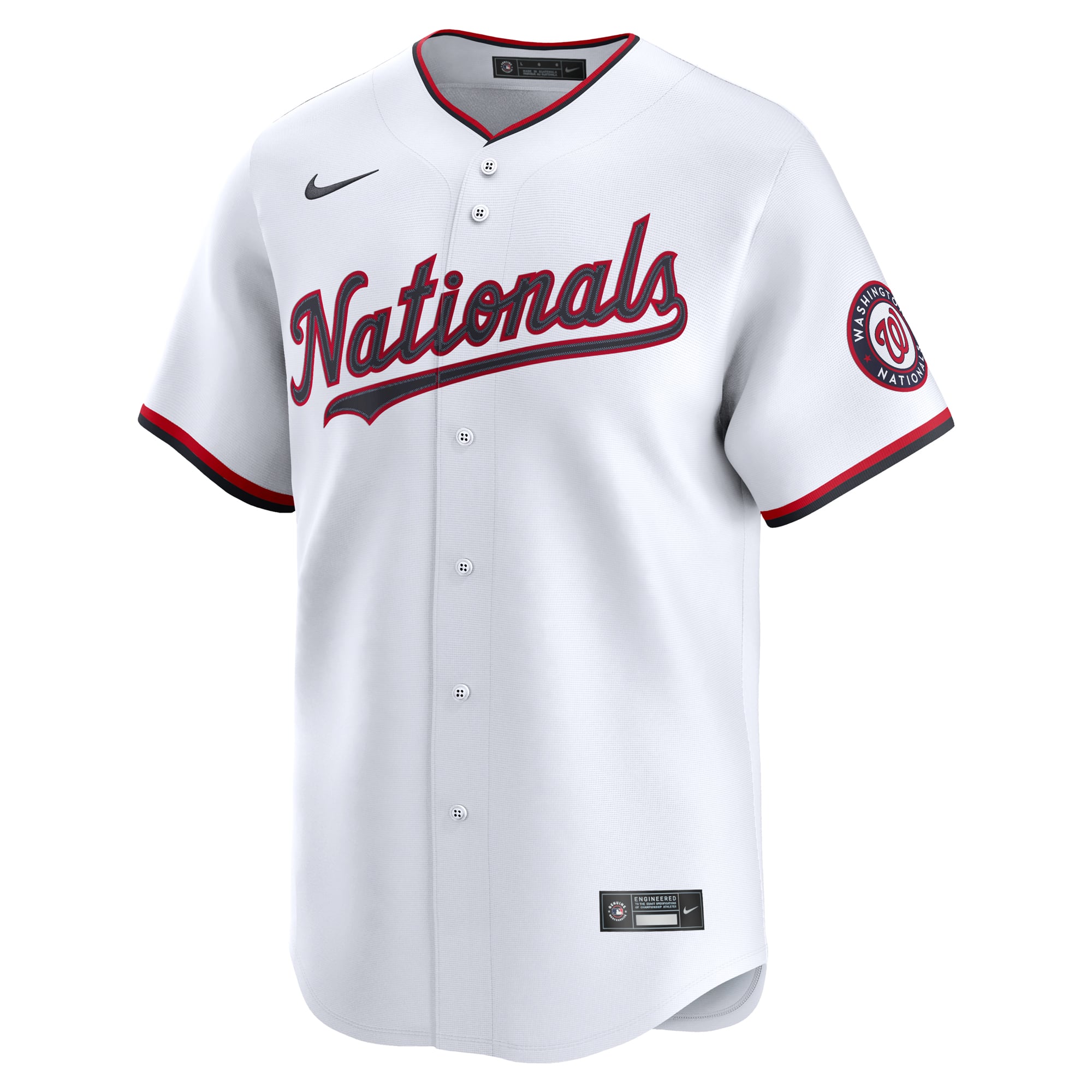 Washington Nationals Home Limited Custom Jersey - White - Image 3