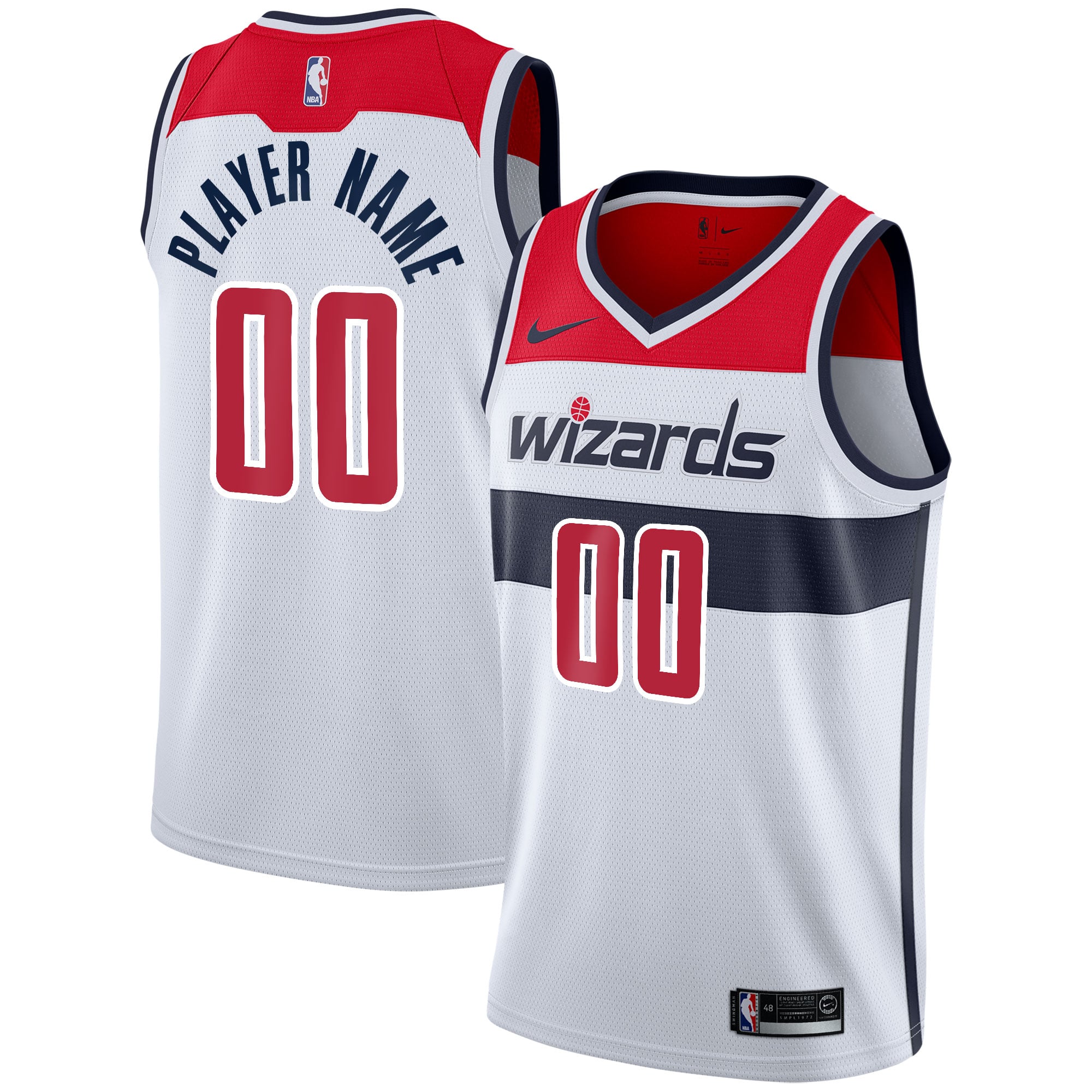 Washington Wizards 2020/21 Swingman Custom Jersey - Association Edition - White - Image 2
