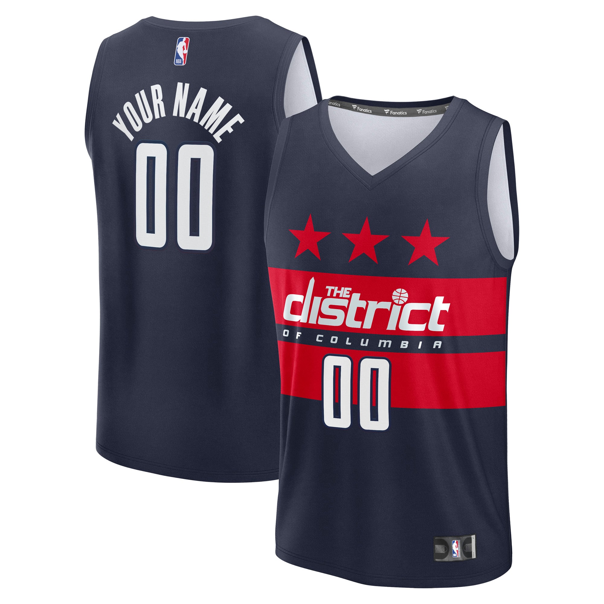 Washington Wizards Fast Break Custom Jersey - Statement Edition - Navy - Image 2