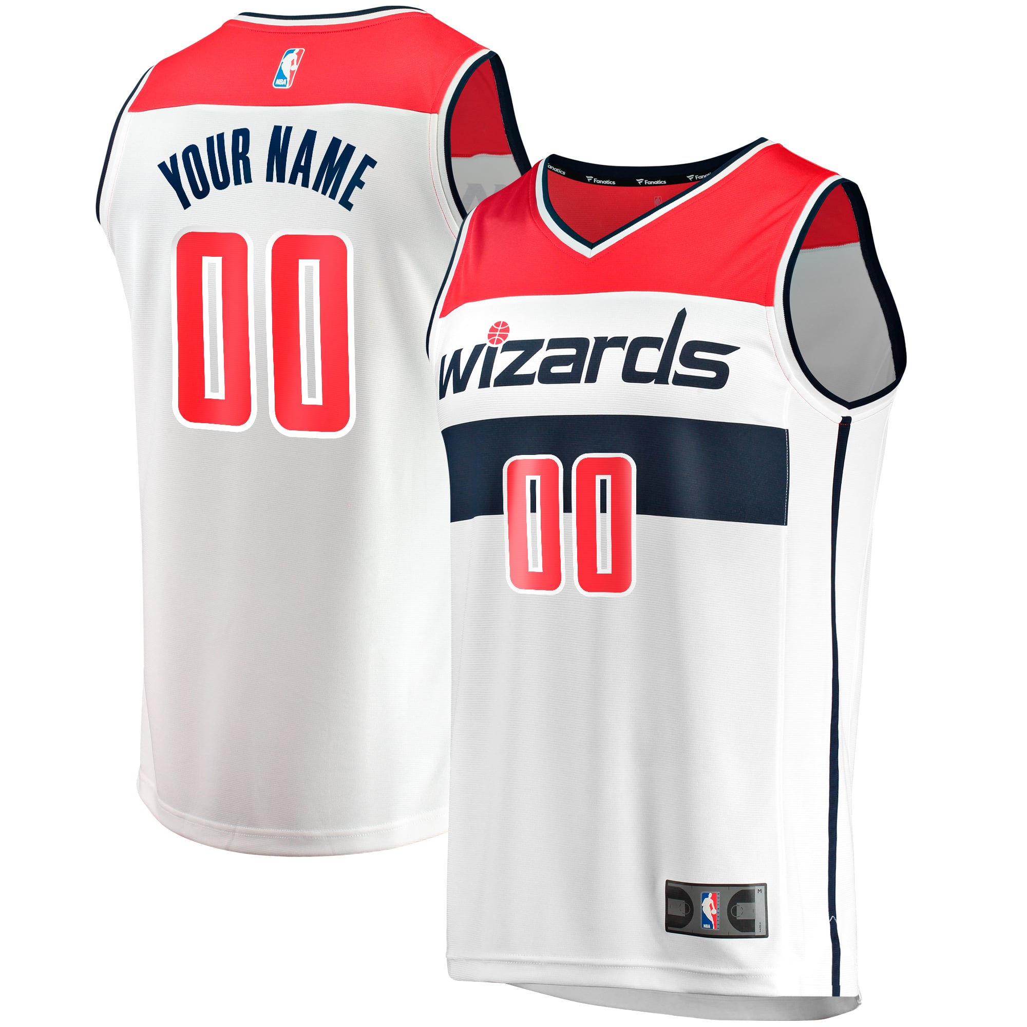 Washington Wizards Youth Fast Break Custom Jersey - Association Edition - White