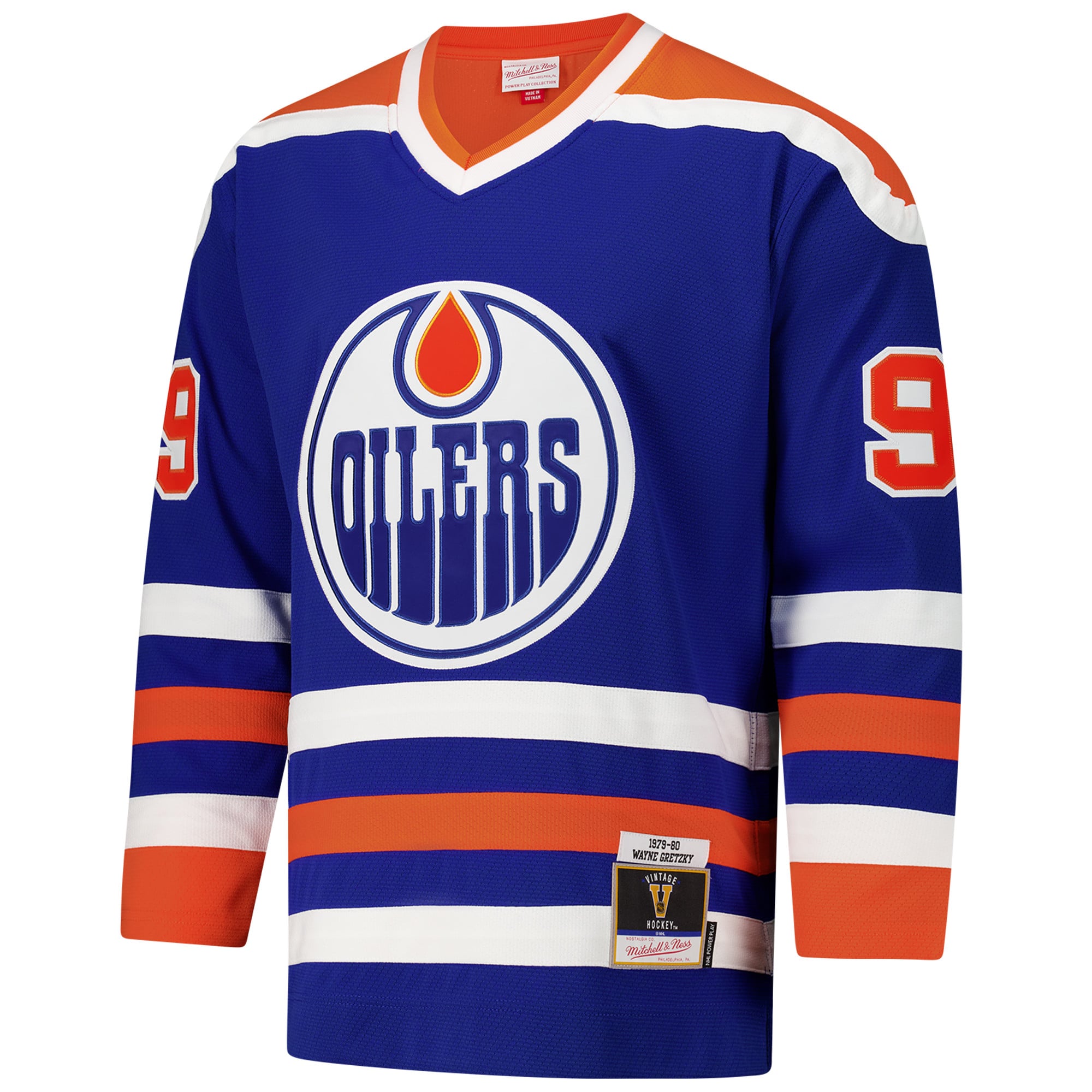 Wayne Gretzky Edmonton Oilers 1979-80 Power Play Jersey - Royal - Image 3