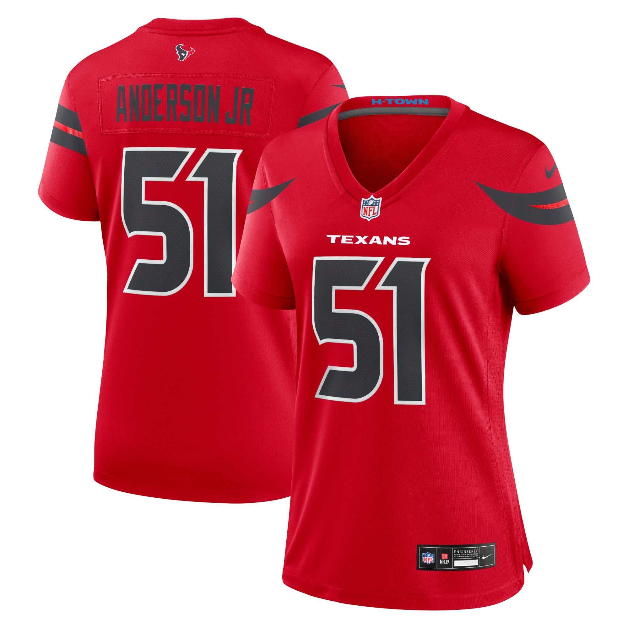 Will Anderson Jr. Houston Texans Women's Alternate Game Jersey - Red - Image 2