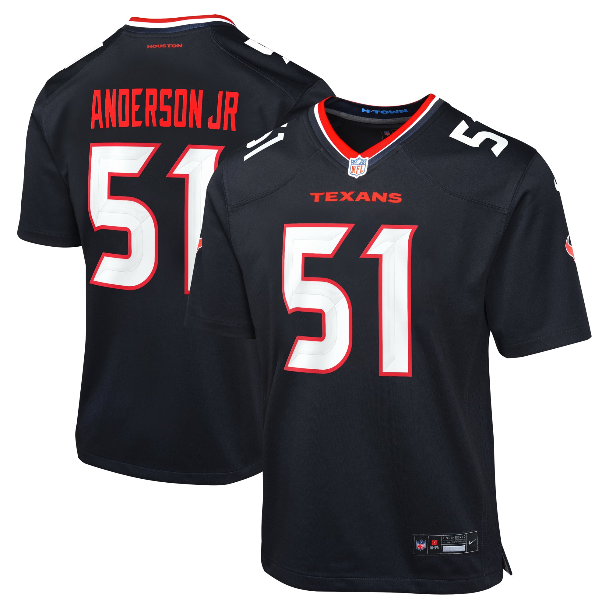 Will Anderson Jr. Houston Texans Youth Game Jersey - Navy - Image 2