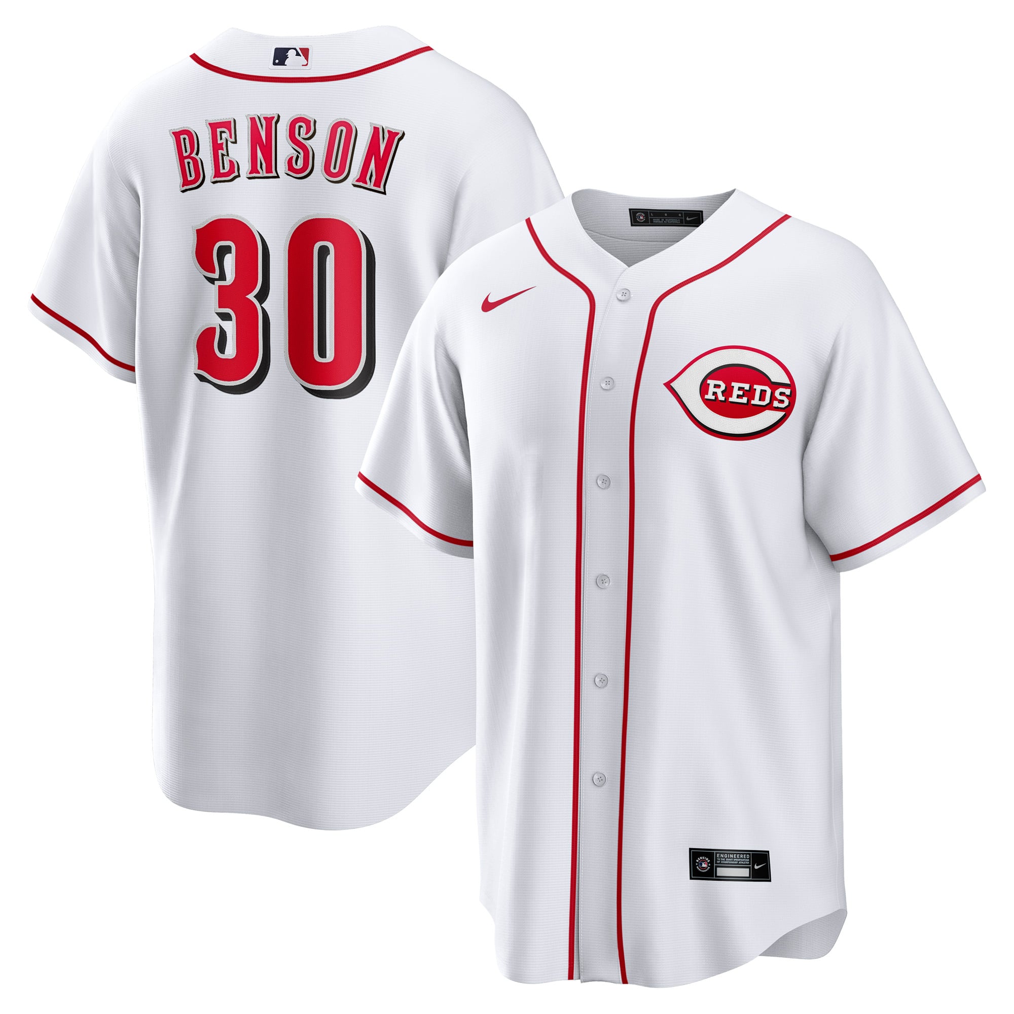 Will Benson Cincinnati Reds Home Jersey - White