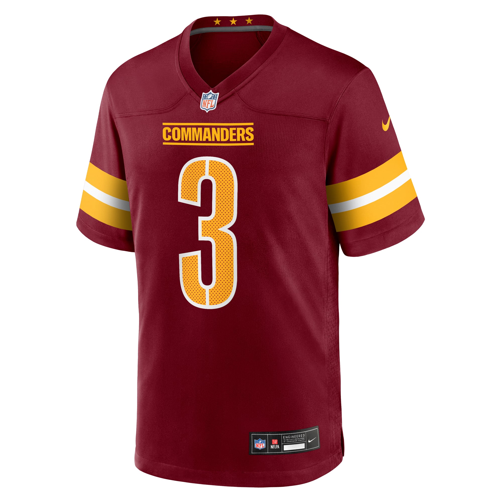 Will Harris Washington Commanders Team Game Jersey - Burgundy - Image 3