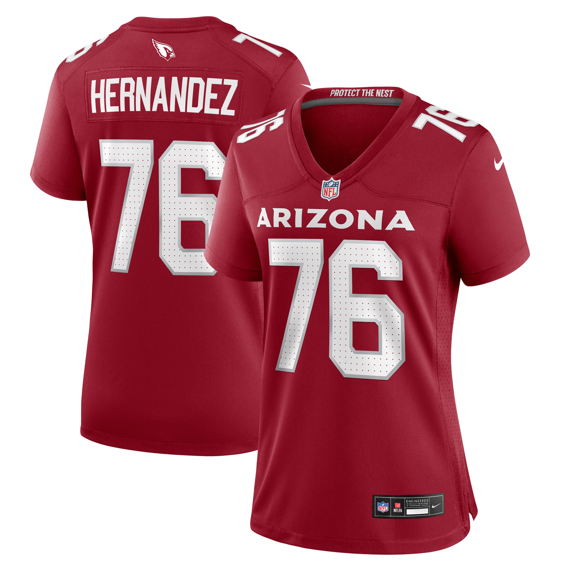 Will Hernandez Arizona Cardinals Women's Game Jersey - Cardinal - Image 2