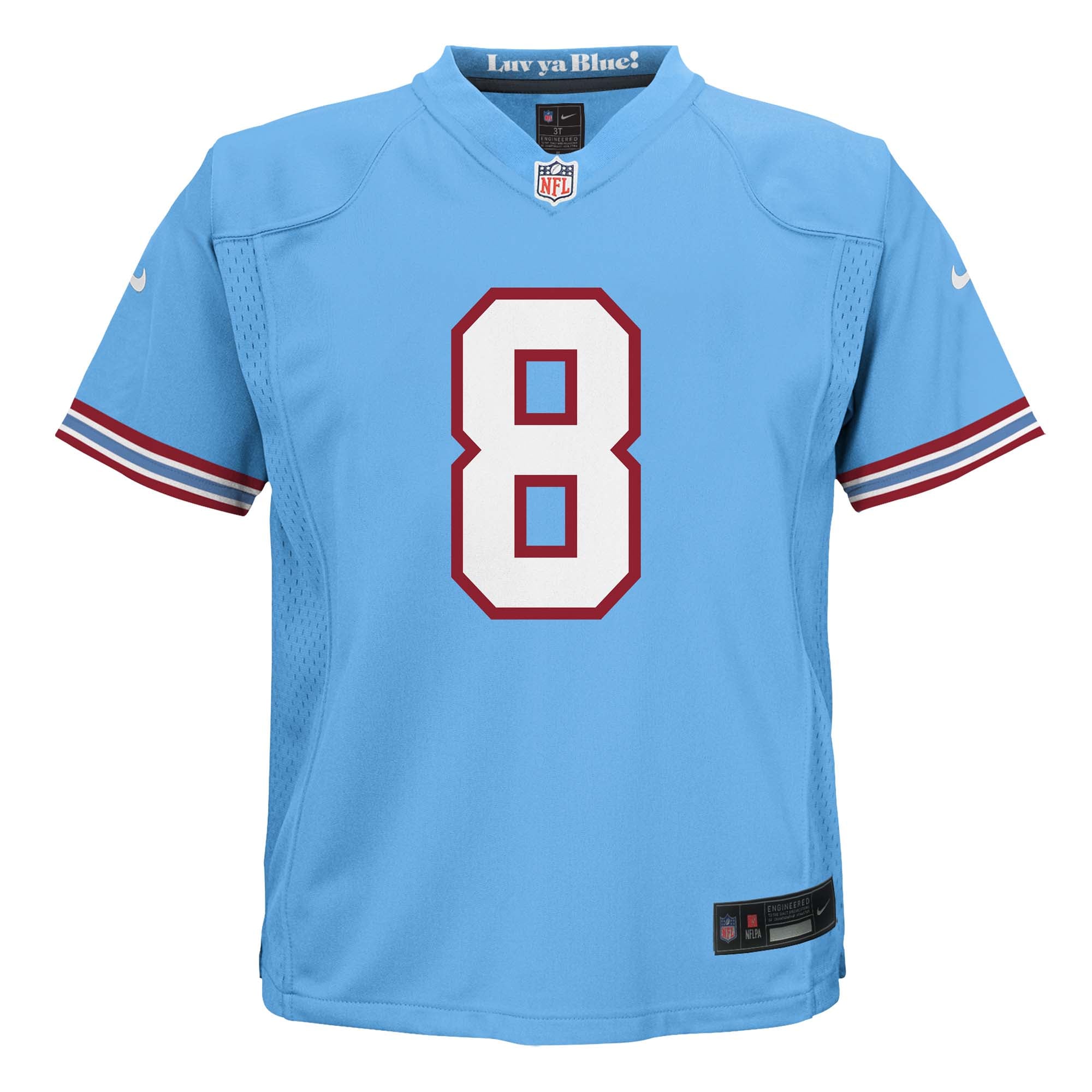 Will Levis Tennessee Titans Toddler Alternate Oilers Throwback Game Jersey - Light Blue - Image 3