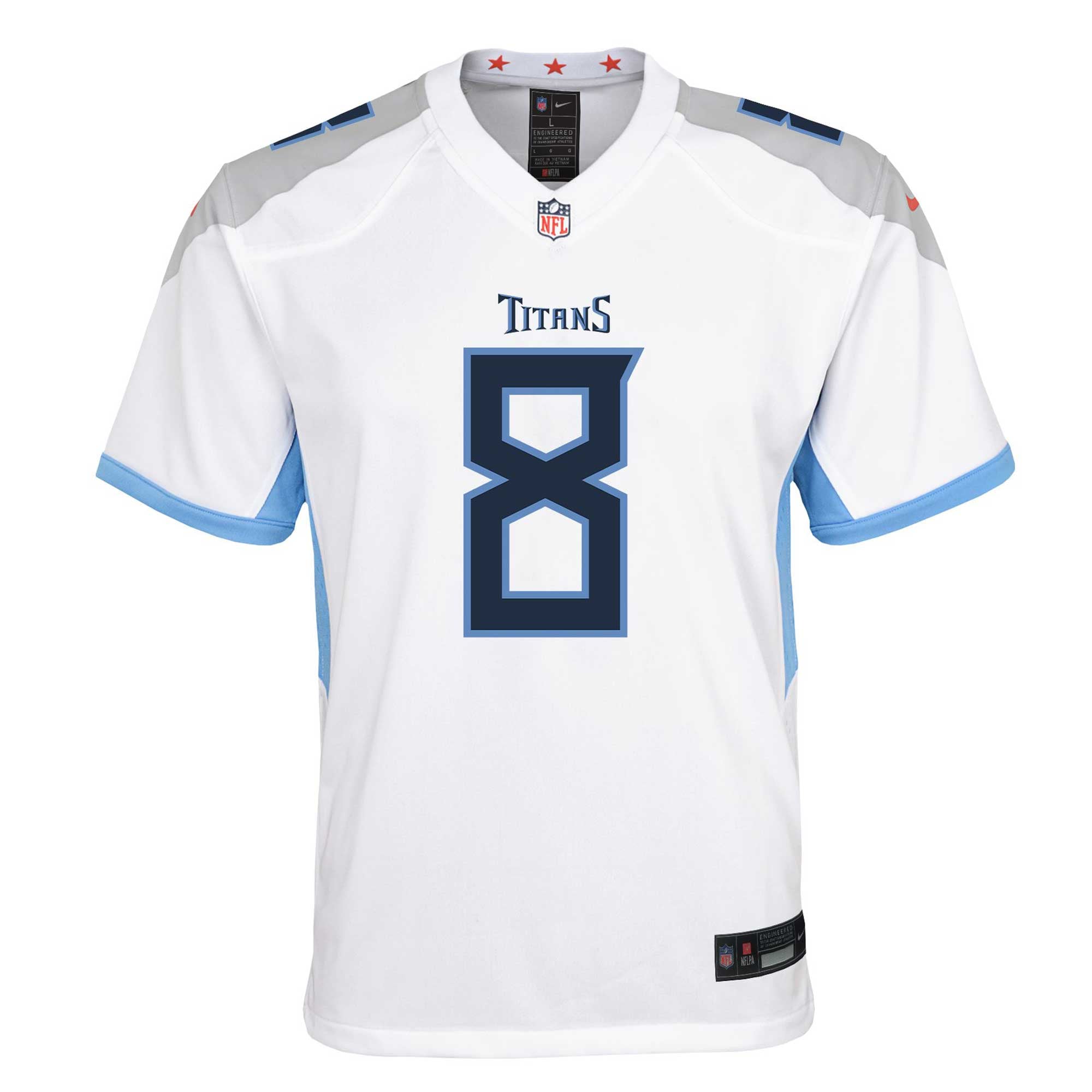 Will Levis Tennessee Titans Youth Game Jersey - White - Image 3