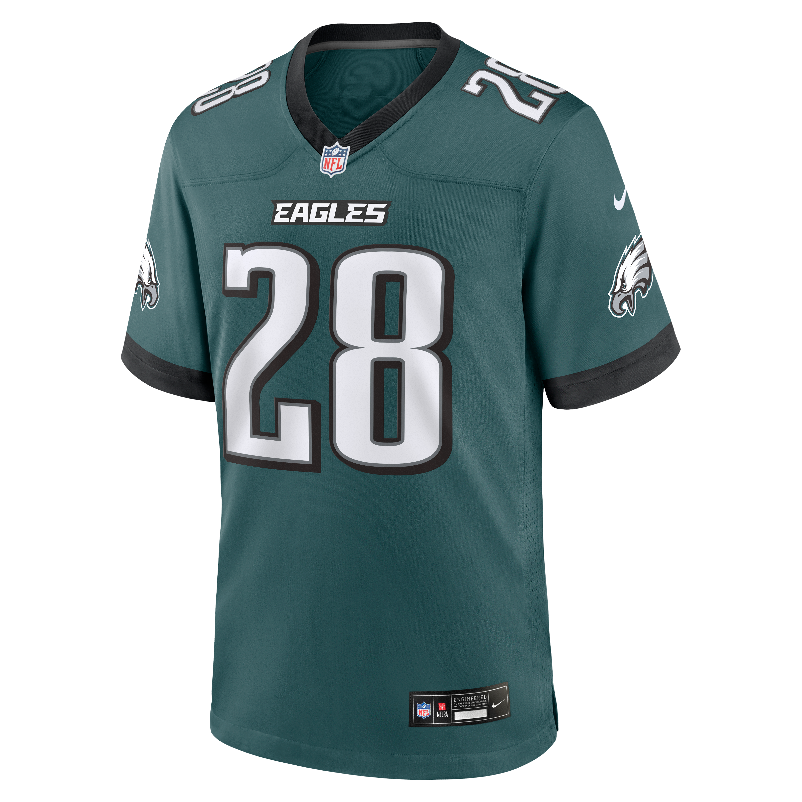 Will Shipley Philadelphia Eagles Team Game Jersey - Midnight Green - Image 3